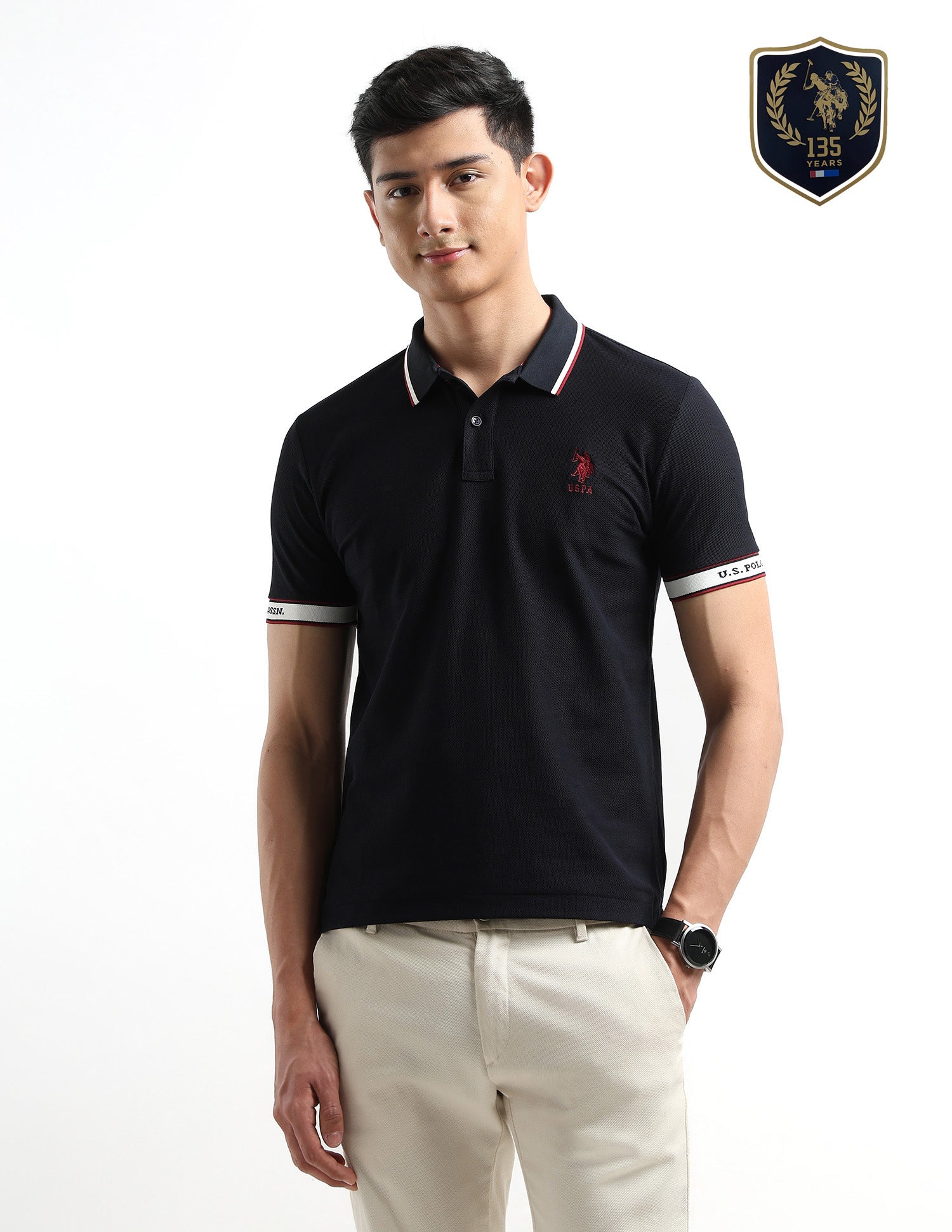 Regular Fit Textured Polo Shirt