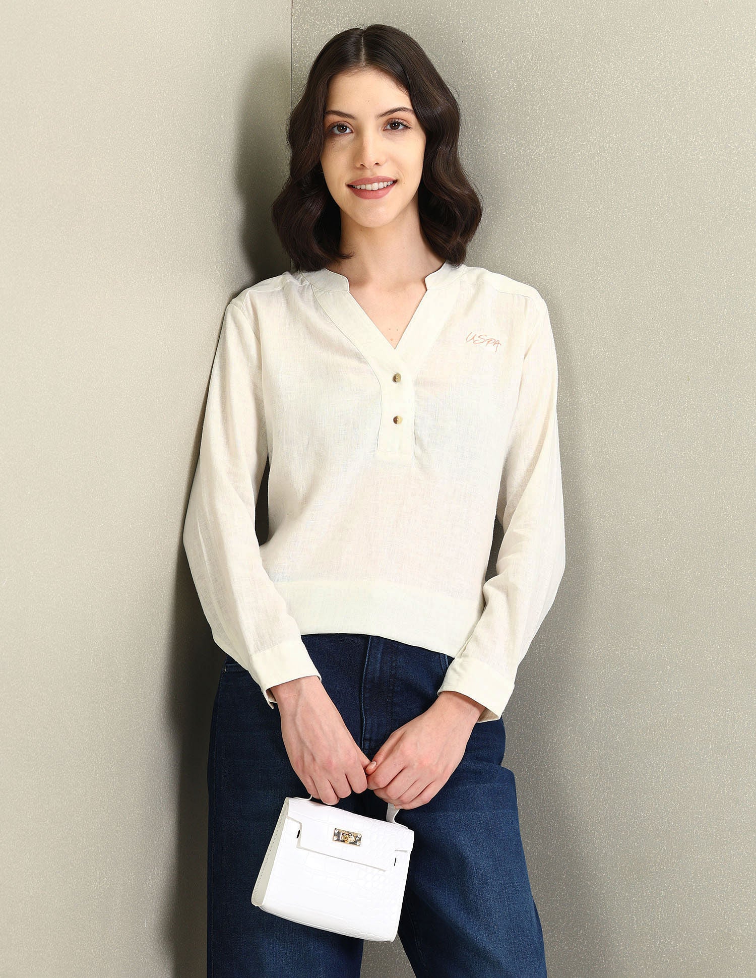 Solid Linen Tunic Top