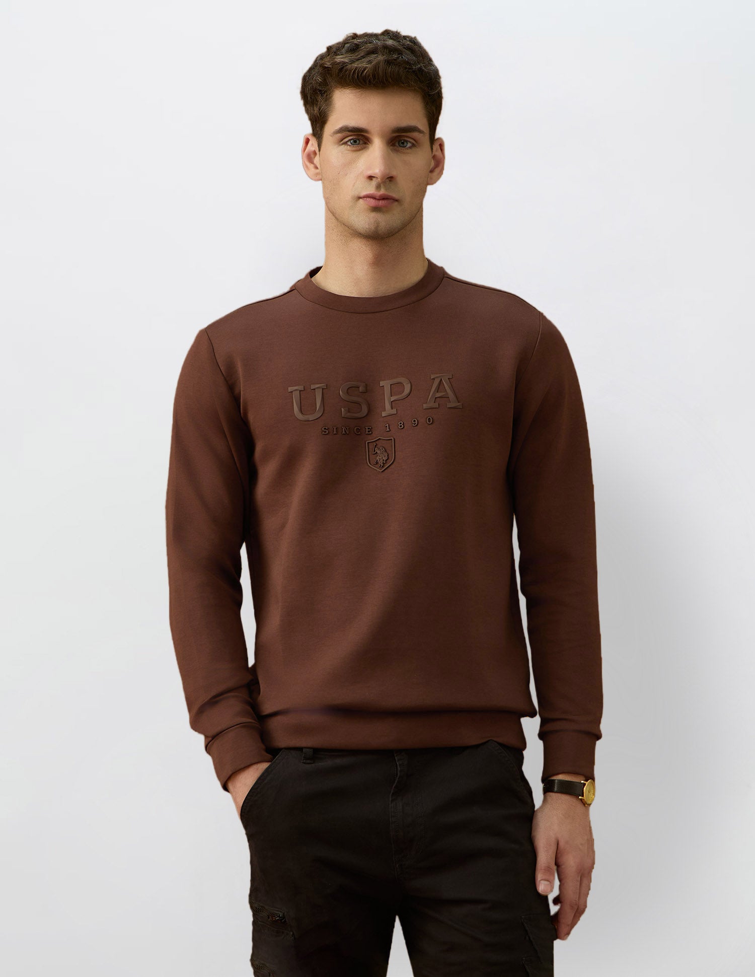 Brand Embossed Varsity Theatre Sweatshirt