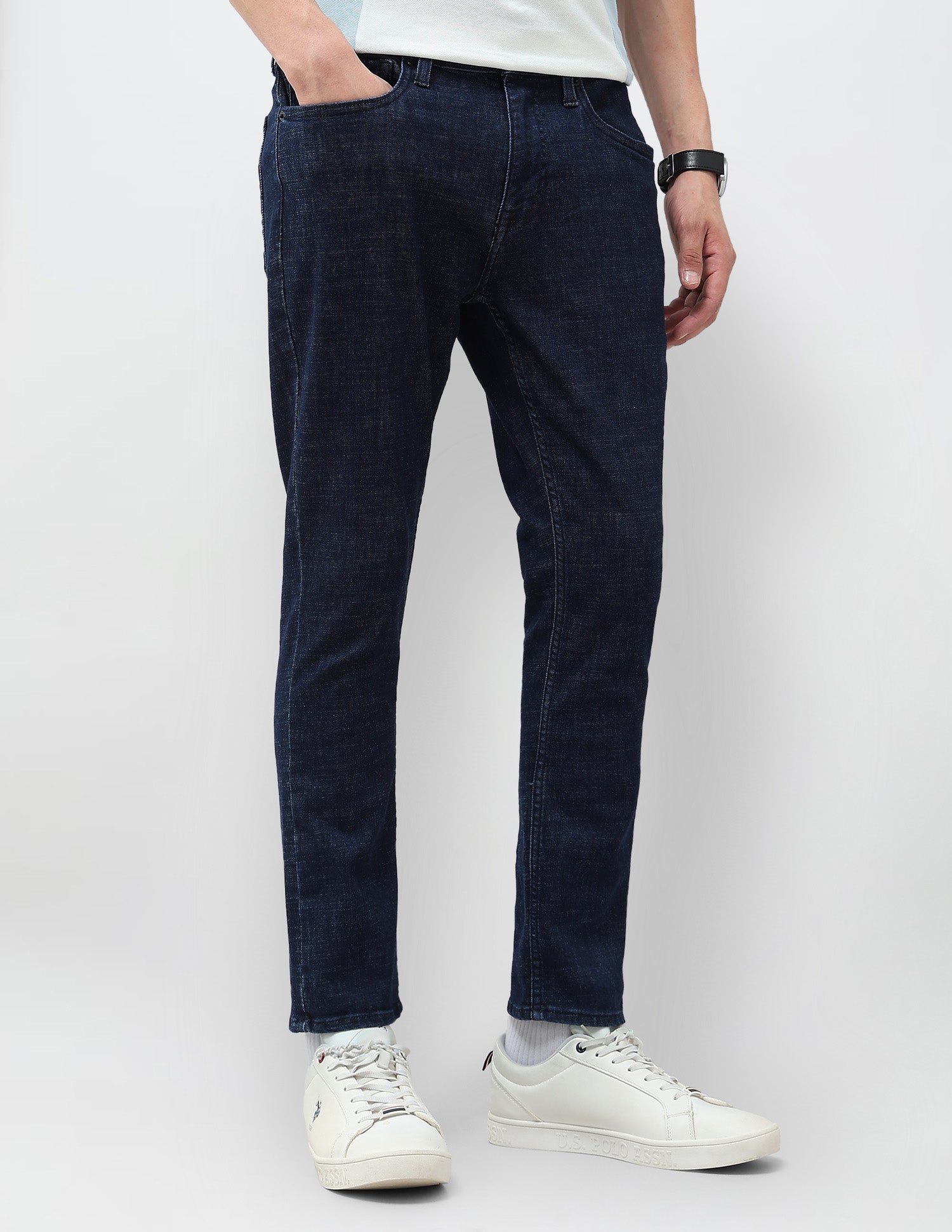 Henry Tapered Fit Blue Jeans Dark Blue - U.S. Polo Assn. India | Large