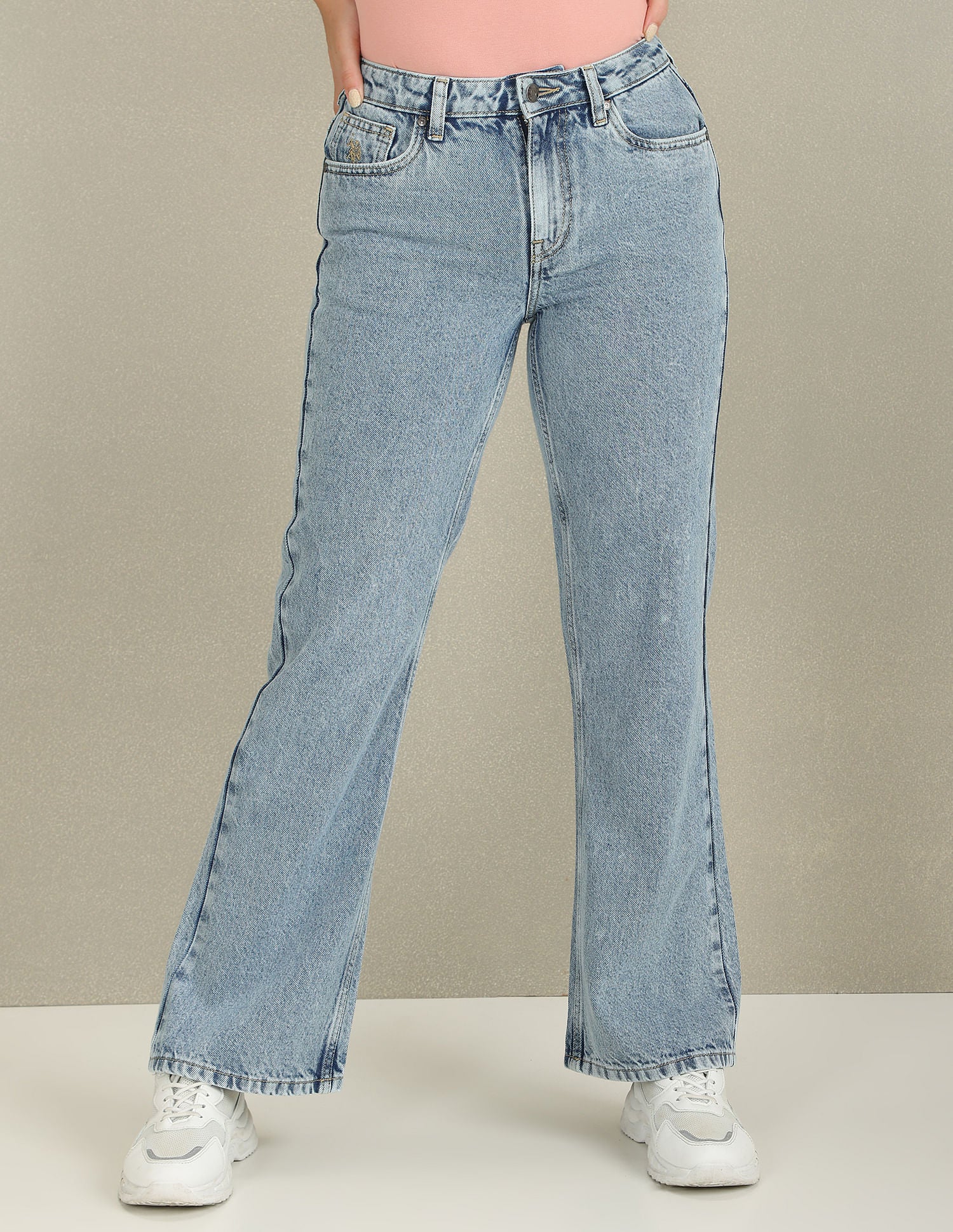 Bootcut Mid Rise Jeans Blue - U.S. Polo Assn. India | Large