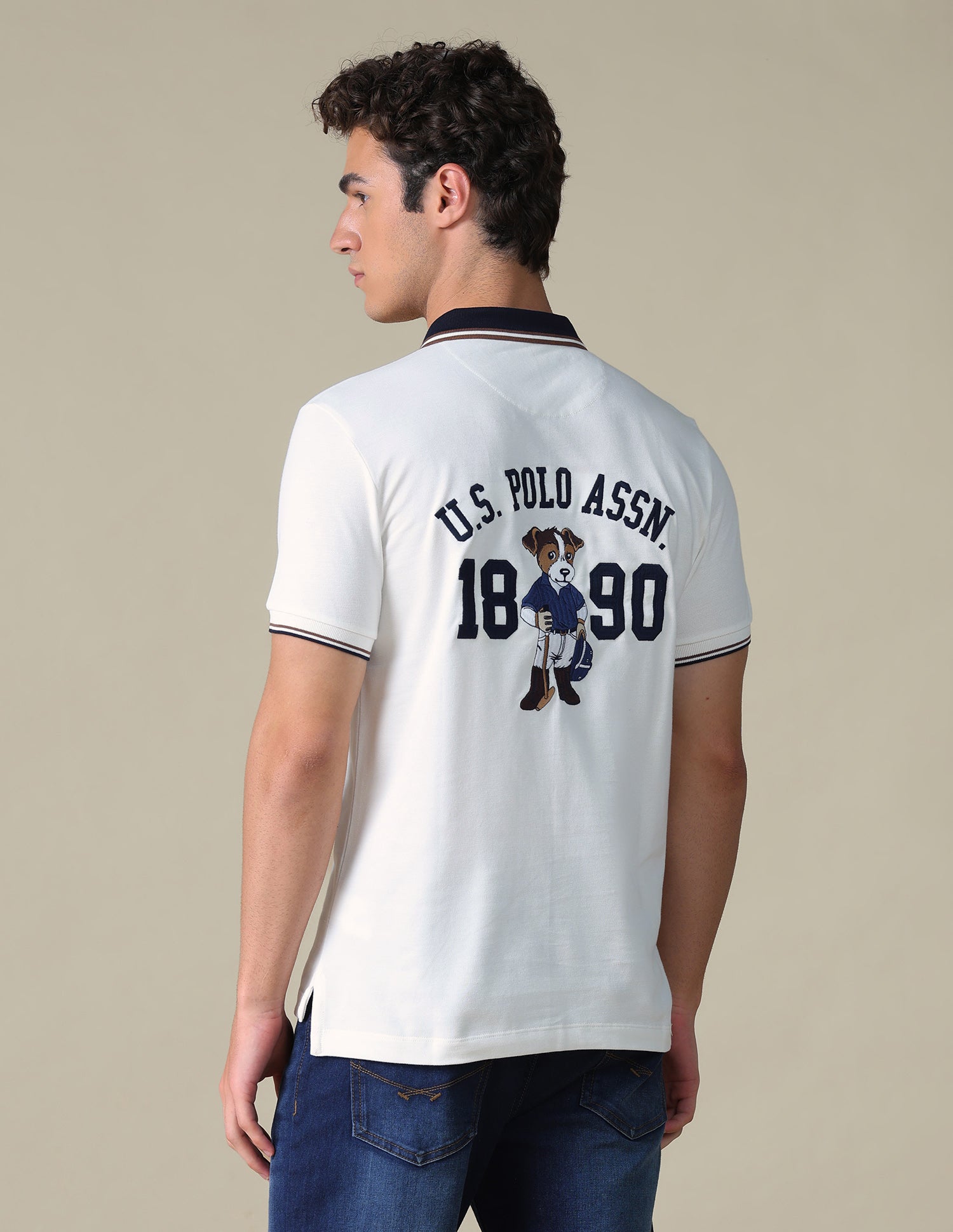Regular Fit Typographic Polo Shirt