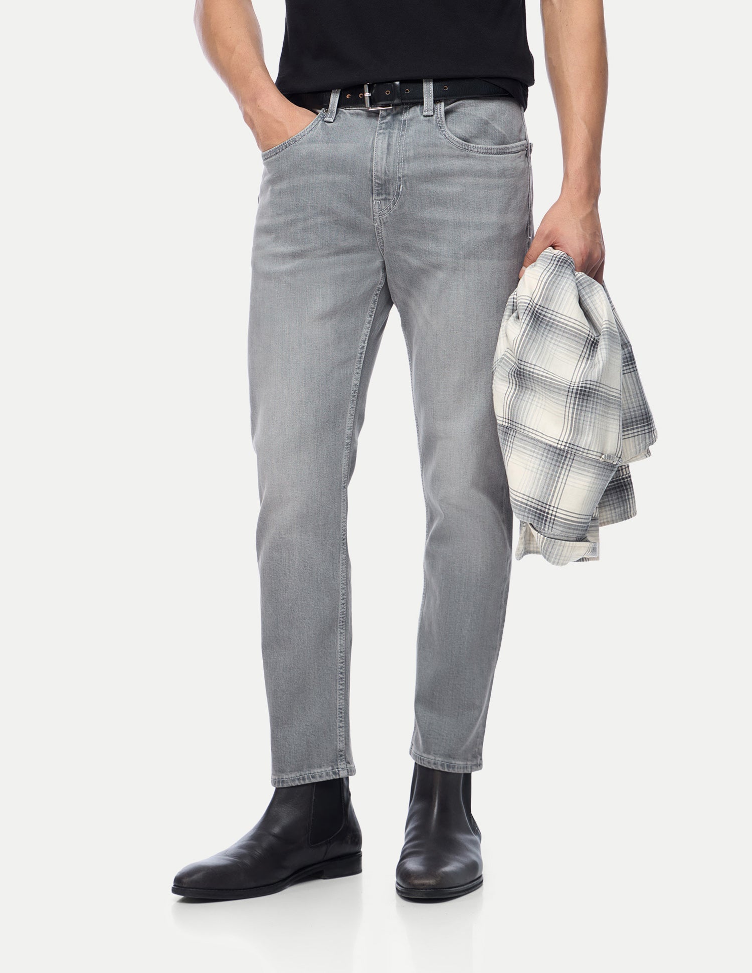 Cole Comfort Cropped Fit Grey Jeans Washed Grey - U.S. Polo Assn. India | Large