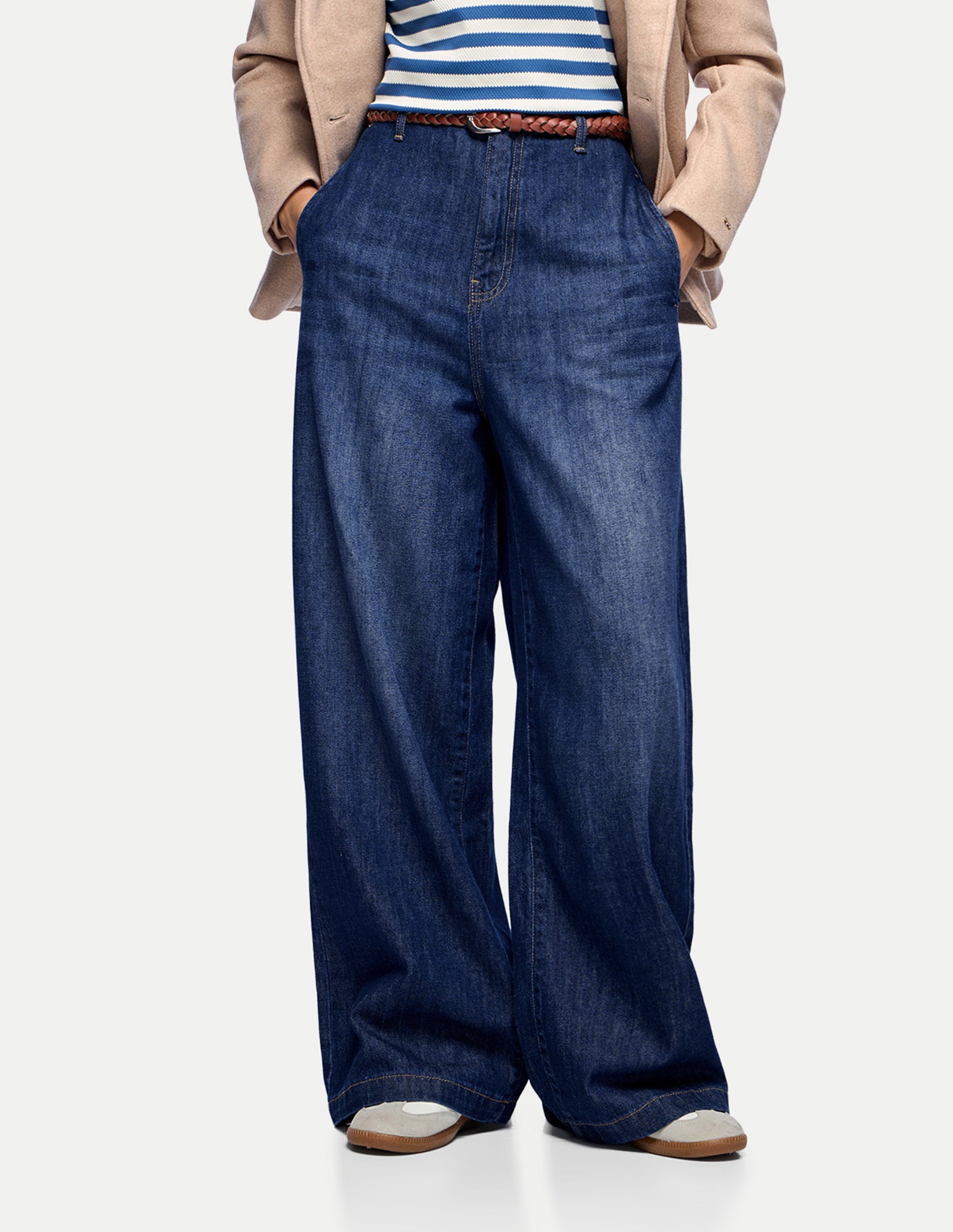Wide Leg Fit Blue Jeans Dark Blue - U.S. Polo Assn. India | Large