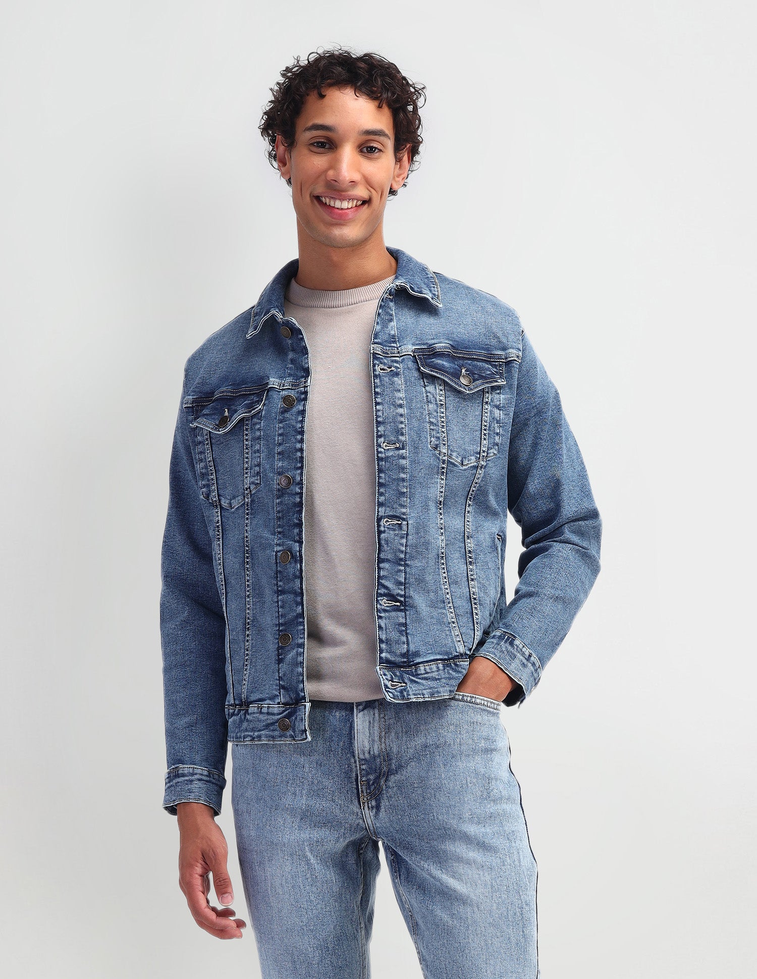 Solid Regular Fit Jacket