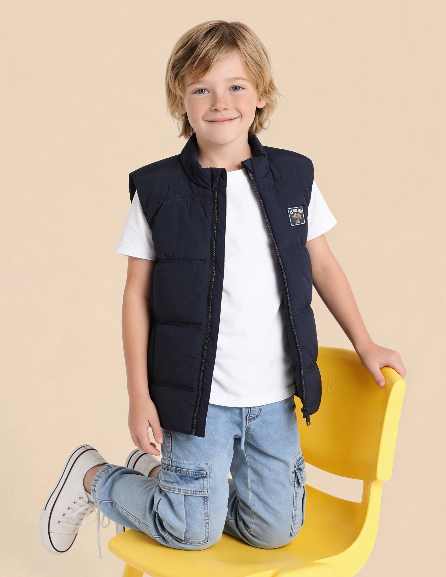 Boys Solid Regular Fit Puffer Jacket