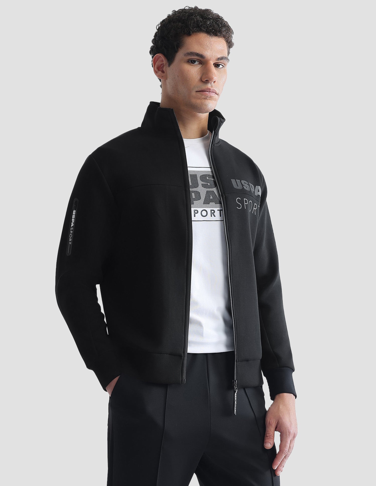 Regular Fit Zipper Active Sweatshirt