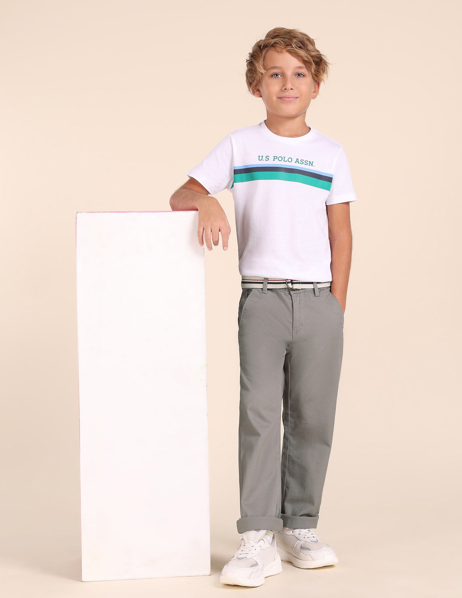 Boys Pure Cotton Slim Fit Trousers