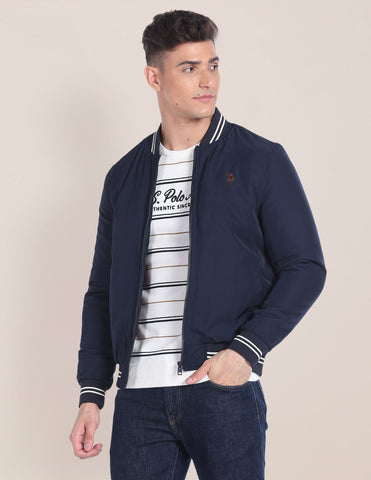 Buy U.S. Polo Assn. Mock Collar Long Sleeves Puffer Jacket - Jackets for Men  24030054 | Myntra