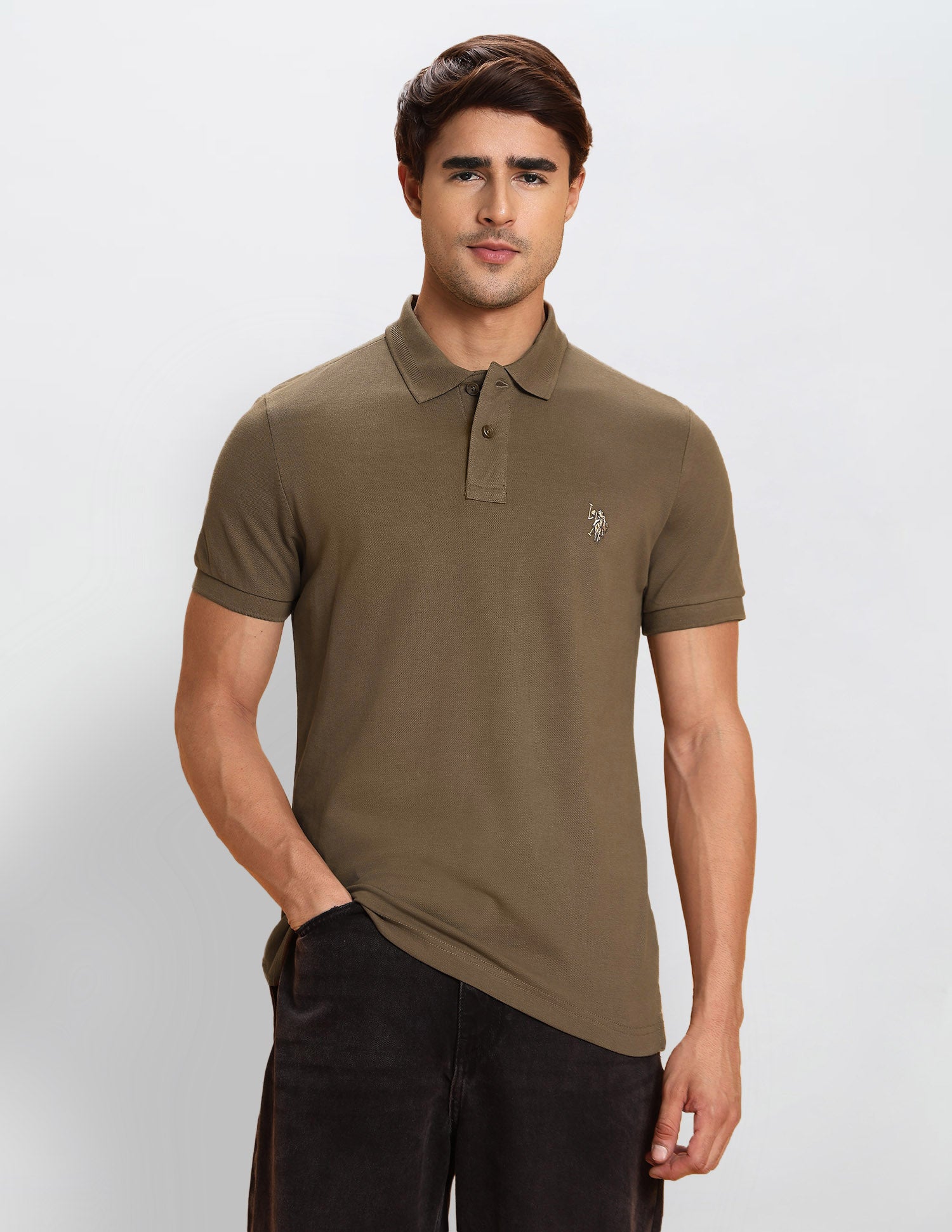 Pure Cotton Brand Printed Polo Shirt