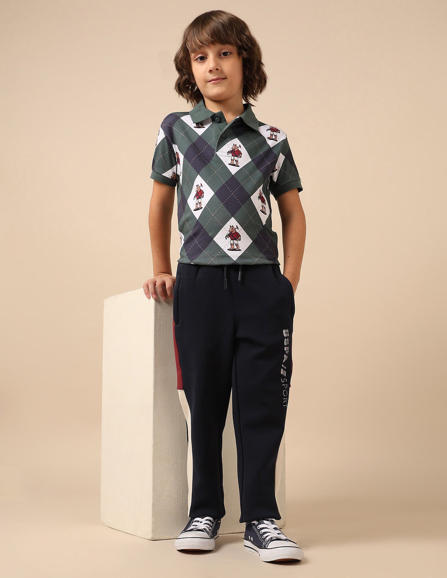 Boys Regular Fit Mini Me Track Pants