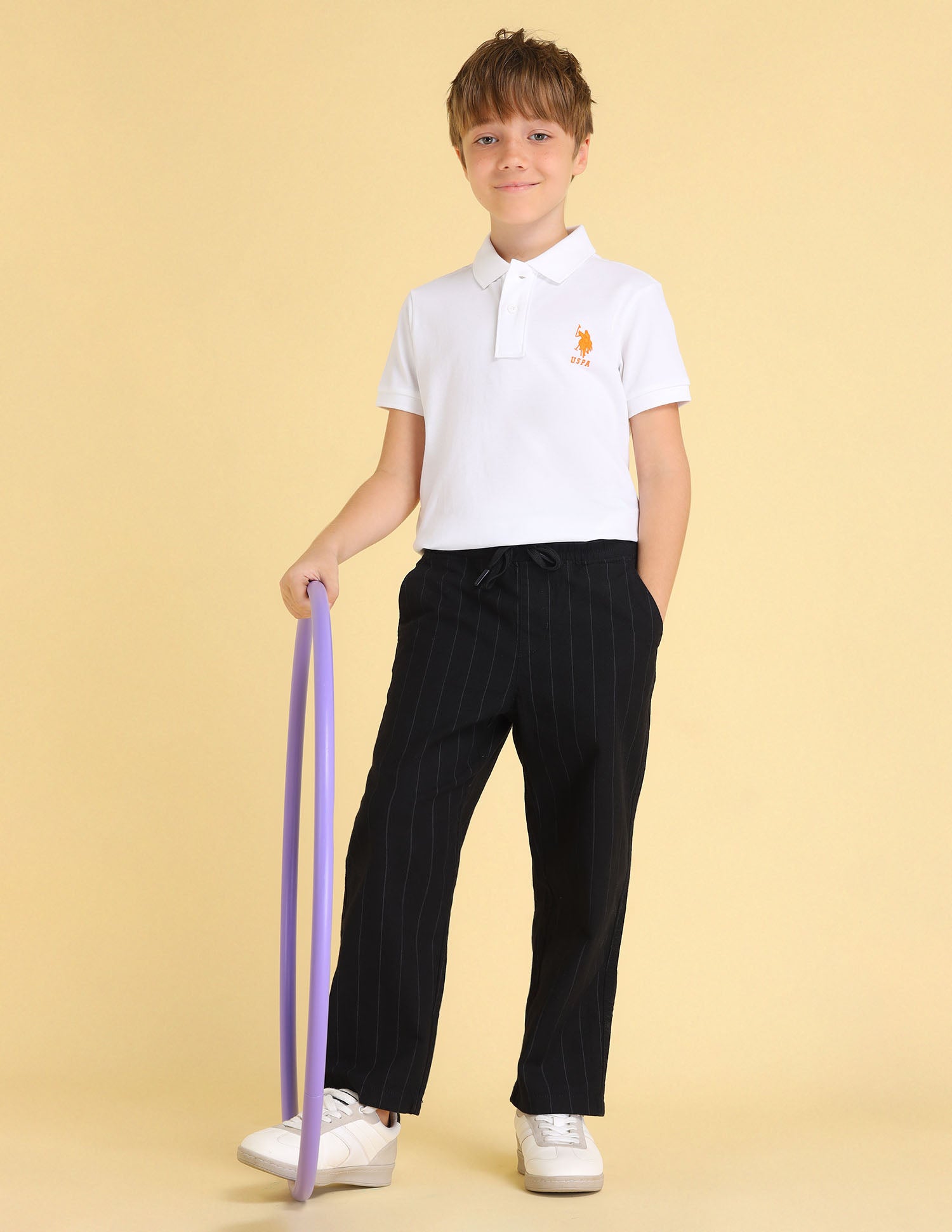 UKTRO0214 BLACK Boys Trousers