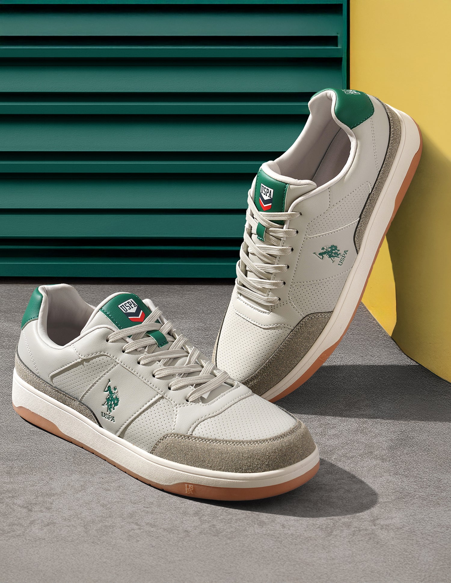 Men Colourblocked Simon Sneakers Grey - U.S. POLO ASSN. | Large