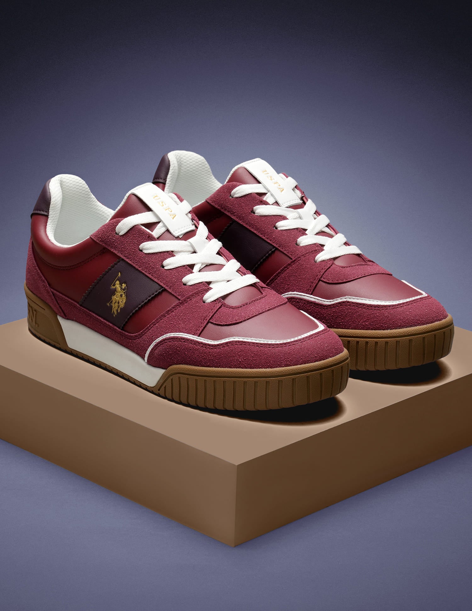 Men Rever Sneakers Burgundy - U.S. Polo Assn. India | Large