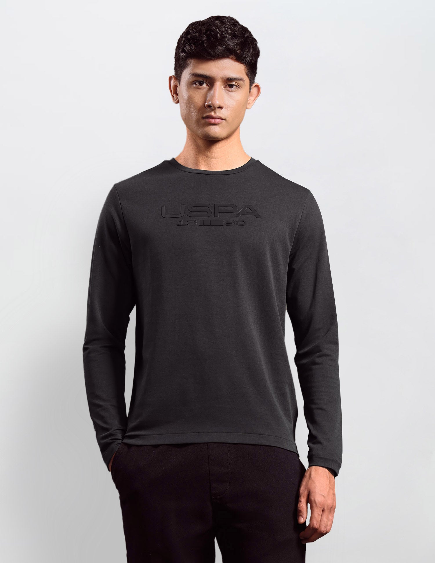 Brand Embossed Regular Fit T-shirt