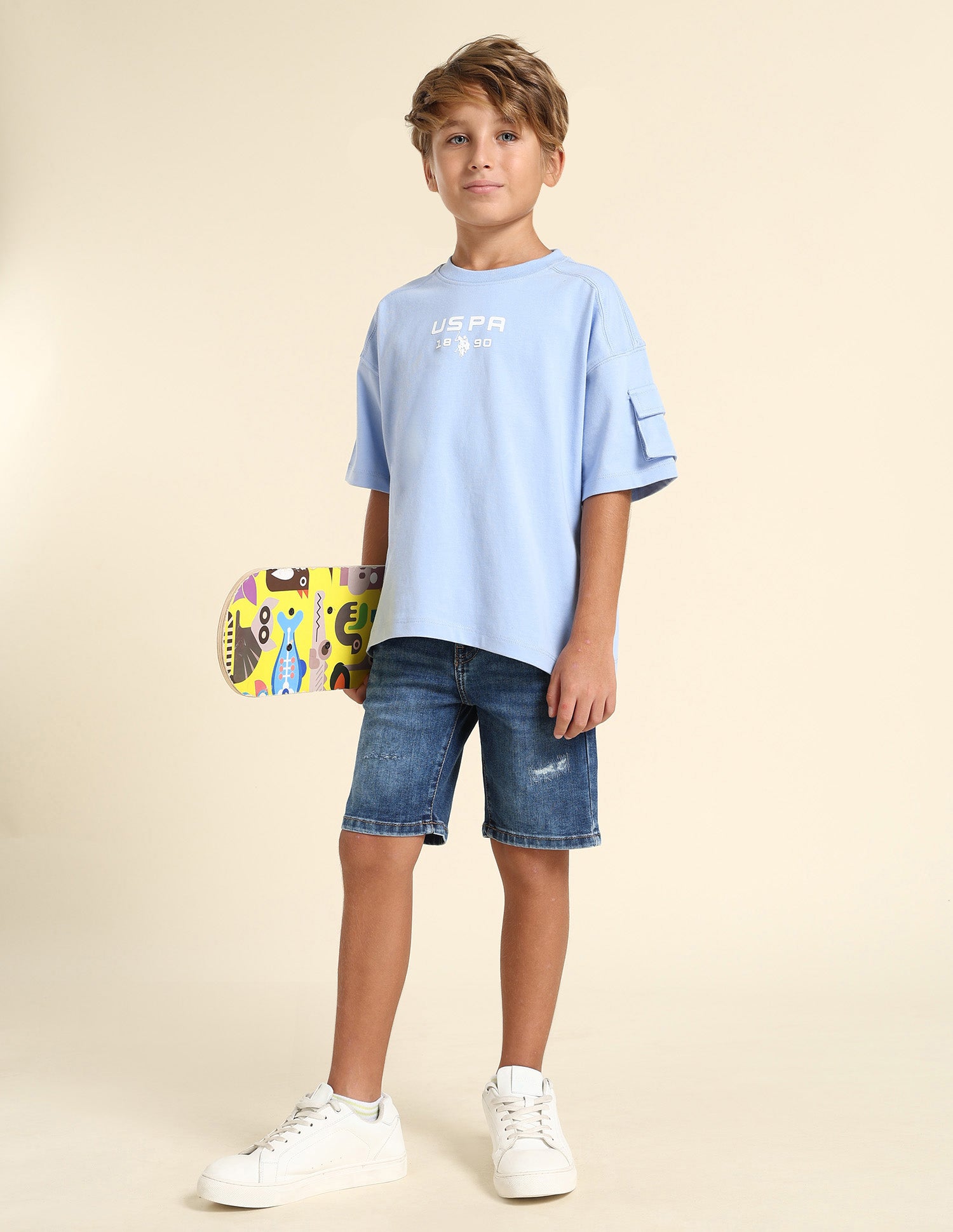 Boys Regular Fit Solid T-Shirt