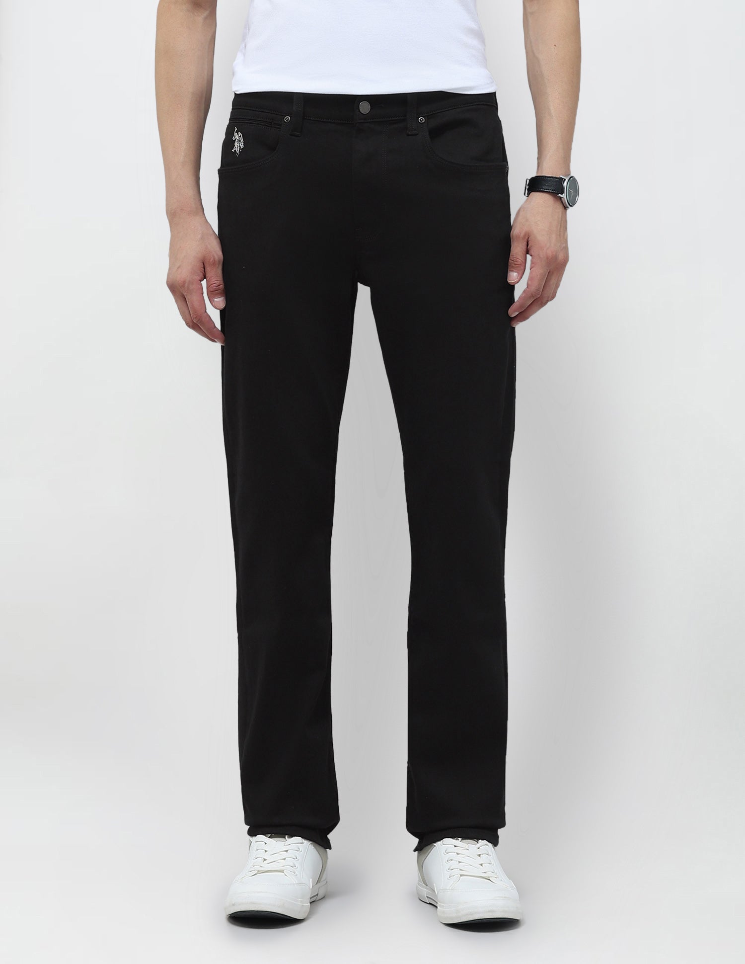 Harold Slim Straight Fit Black Jeans