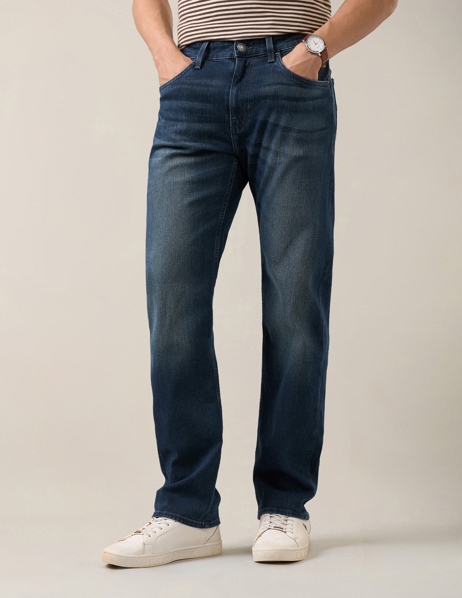 Mason Regular Straight Fit Blue Jeans Dark Blue - U.S. Polo Assn. India | Large