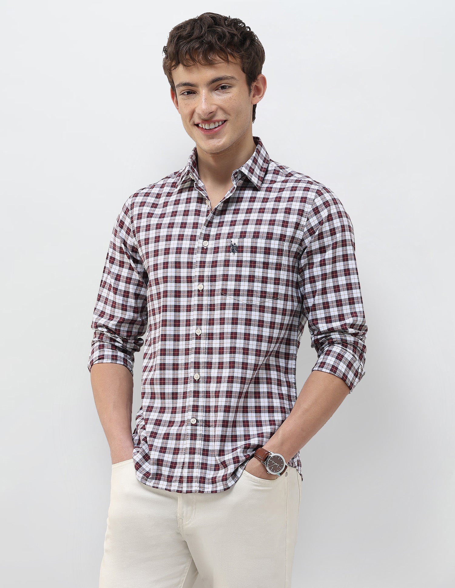 Plaid Checked Regular Fit Shirt