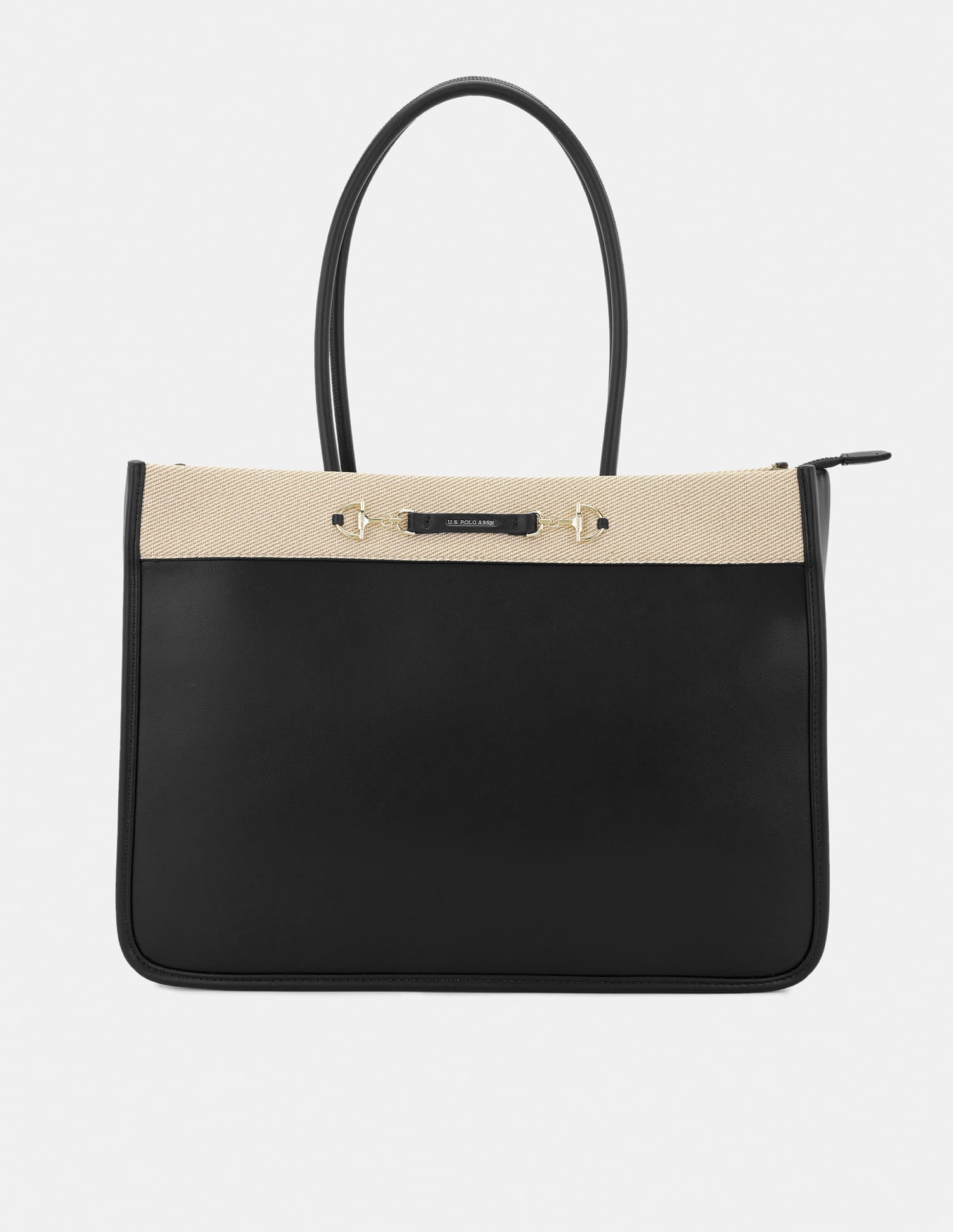 Aubrey 2.0 Colourblocked Tote Bag Black - U.S. Polo Assn. India | Large
