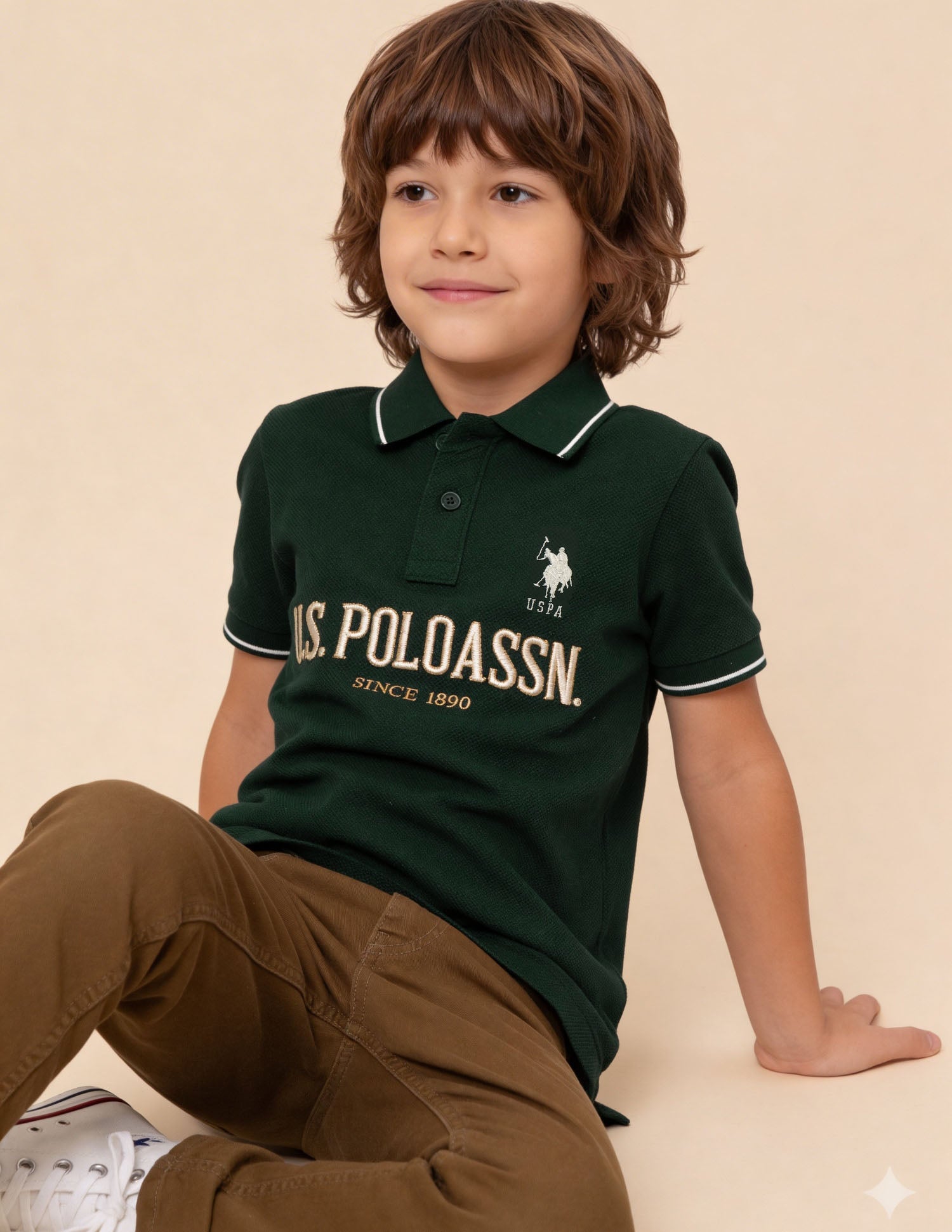 Brand Embroidered Regular Fit Polo Shirt