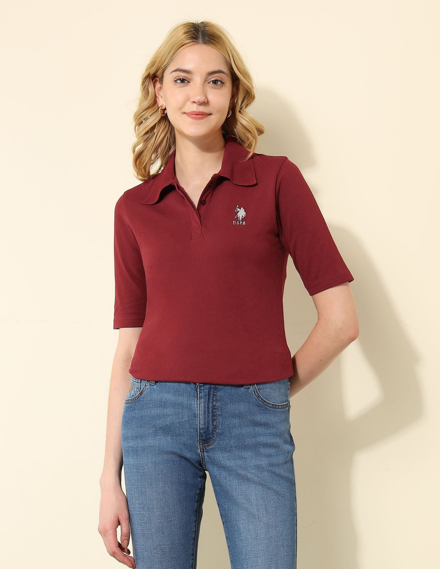 Regular Fit Solid Polo Shirt