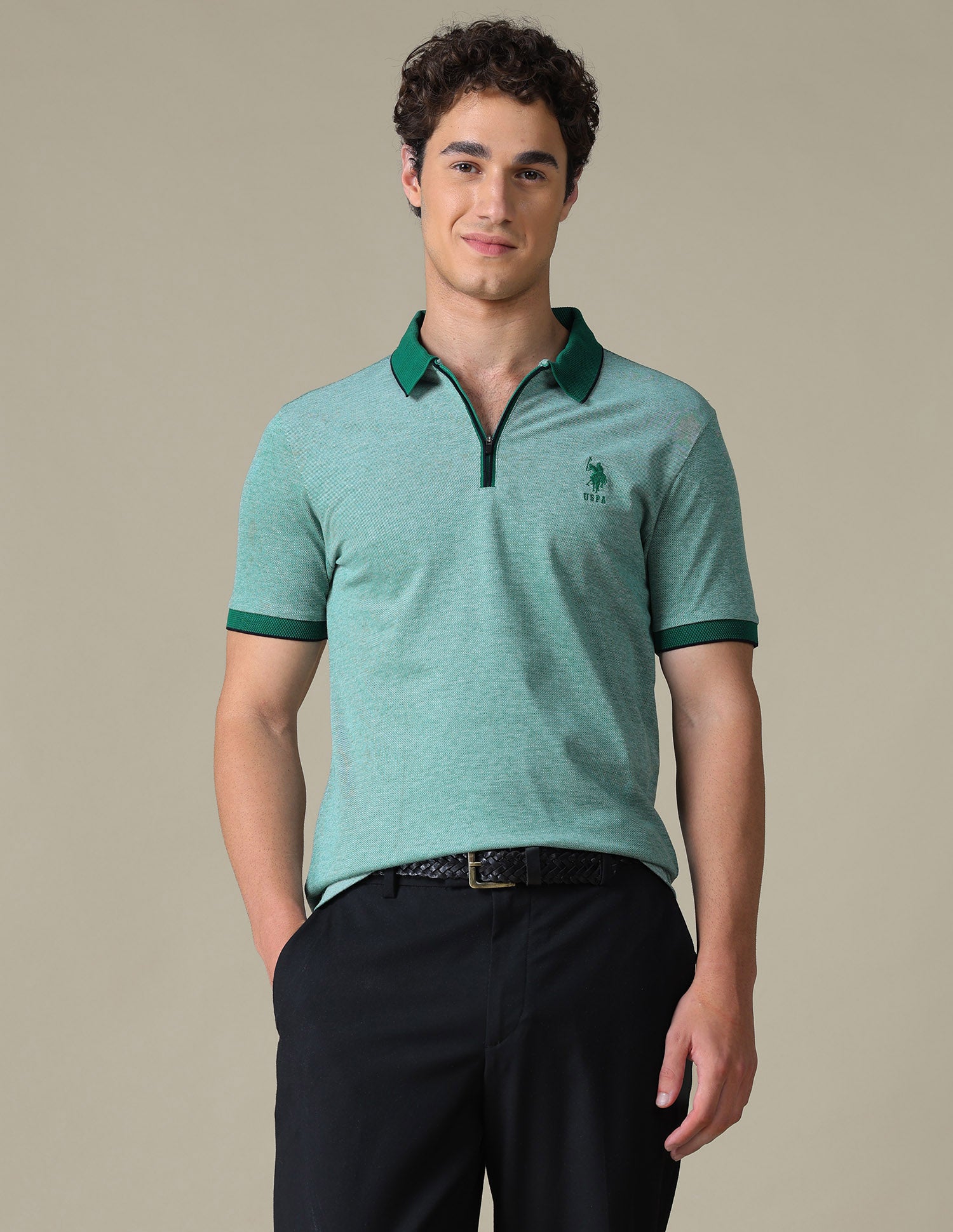 Heathered Regular Fit Polo Shirt