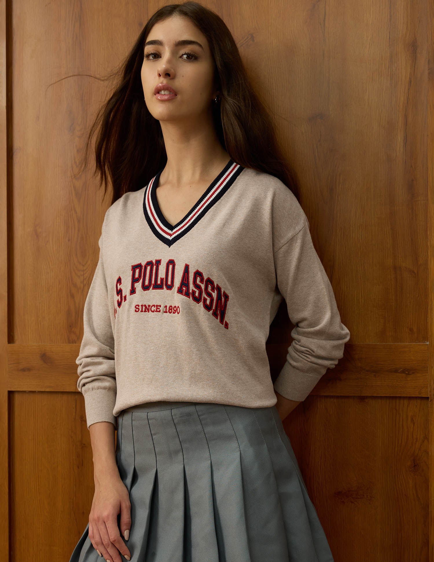 Relaxed Fit Brand Printed Sweater