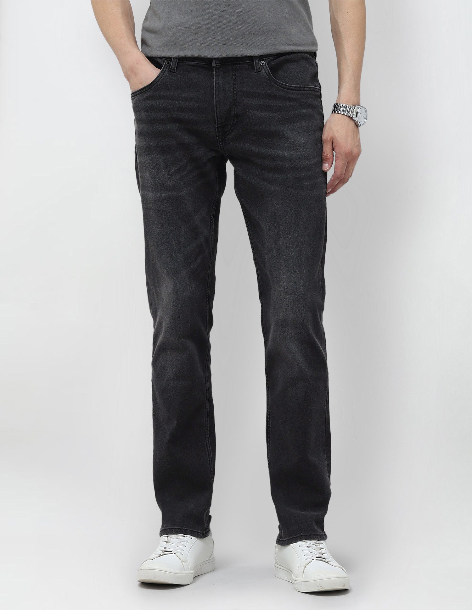 Brandon Slim Tapered Fit Whiskered Jeans