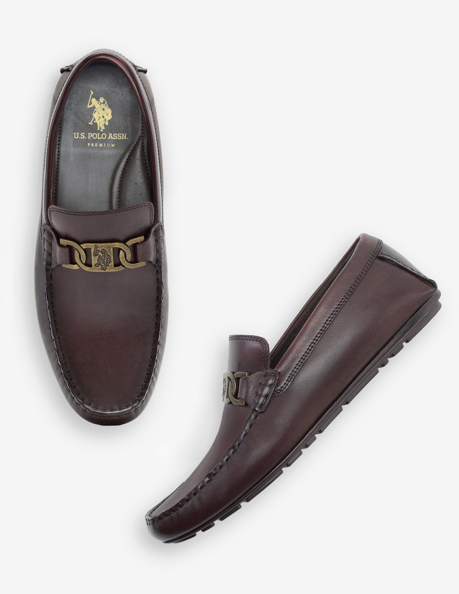 Emino Slip-Ons Loafers Brown - U.S. Polo Assn. India | Large