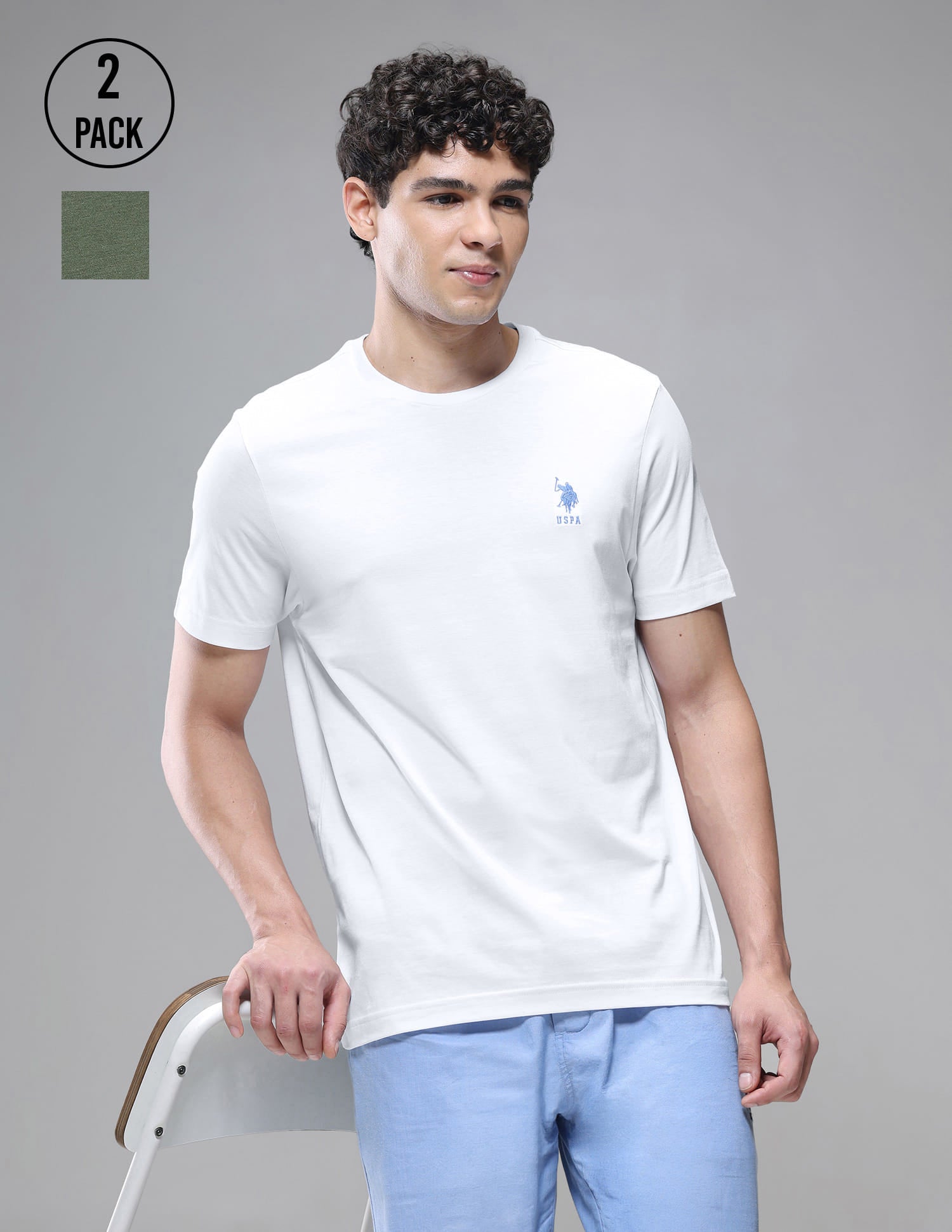 Tonal Logo Cotton 1633 Lounge T-Shirt - Pack Of 2