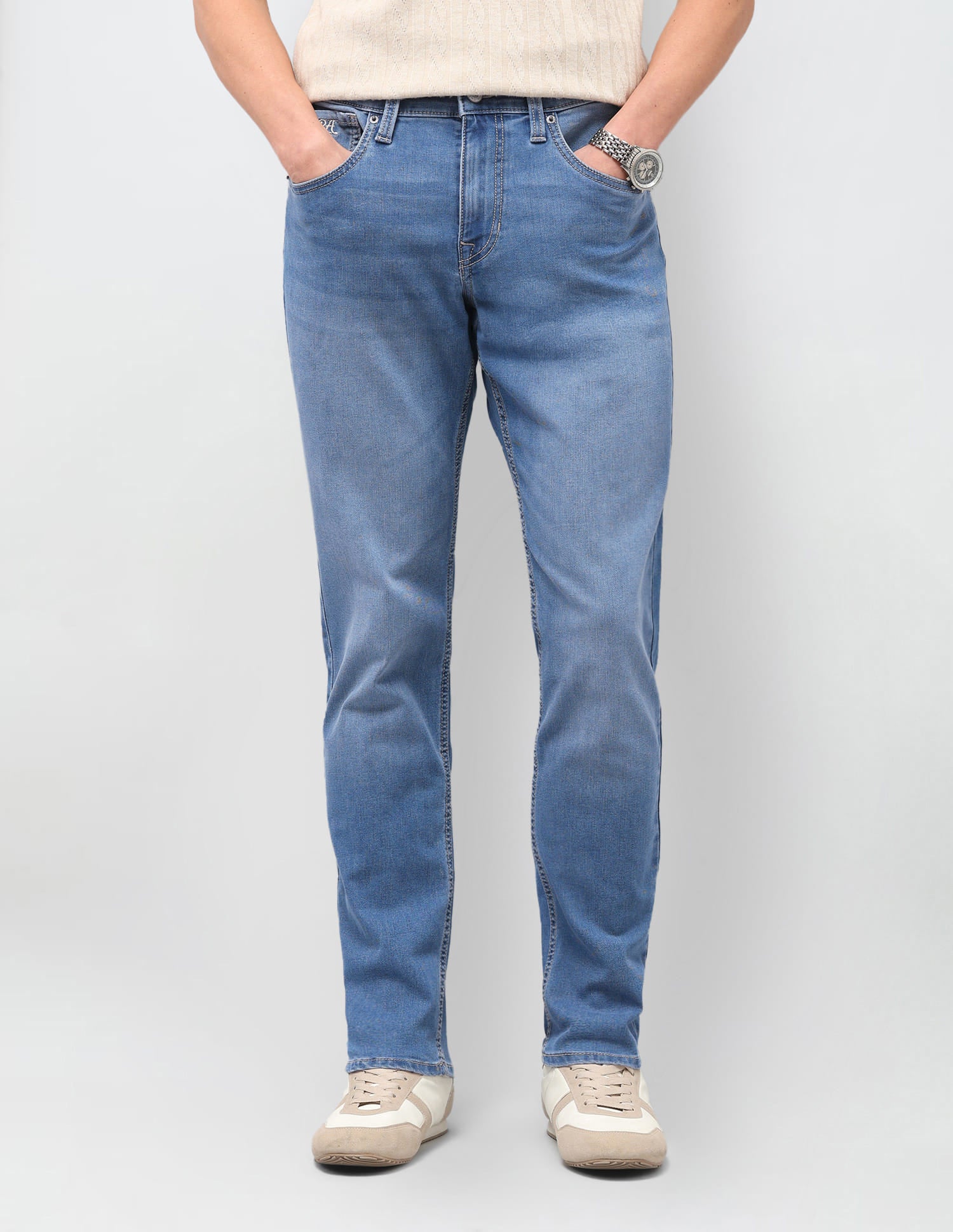 Solid Slim Fit Jeans Blue - U.S. Polo Assn. India | Large
