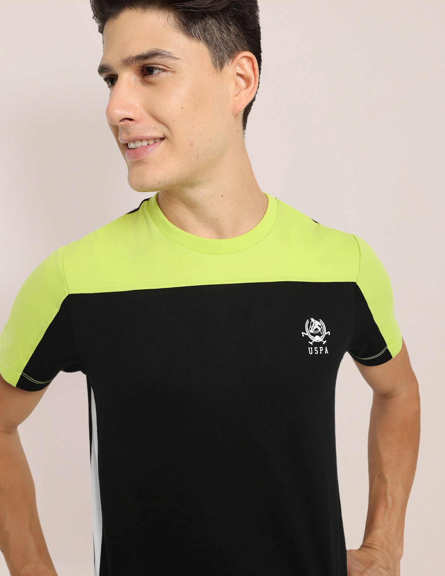 Colour Block Active T-Shirt Black - U.S. POLO ASSN. | Large