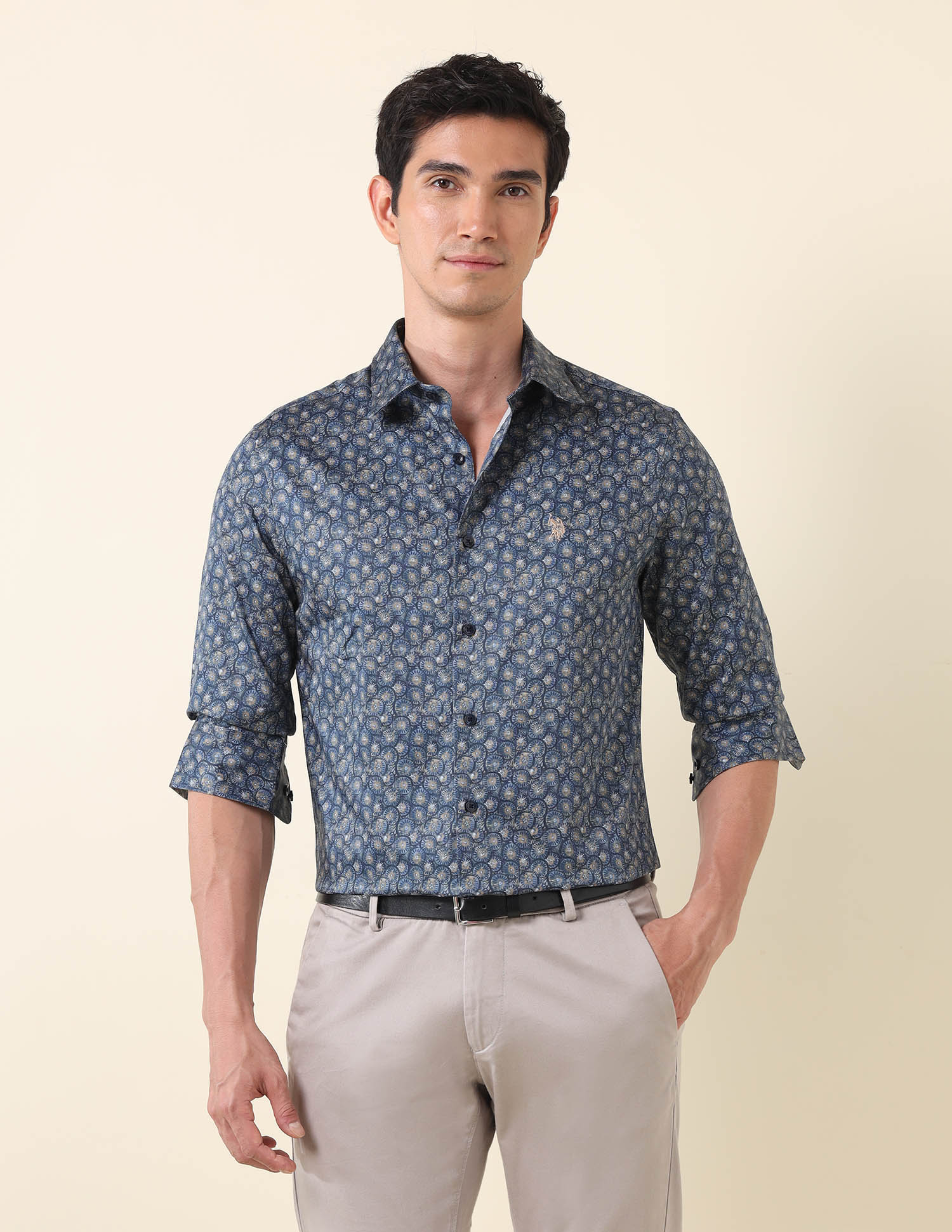 Tailored Fit Geometric Shirt