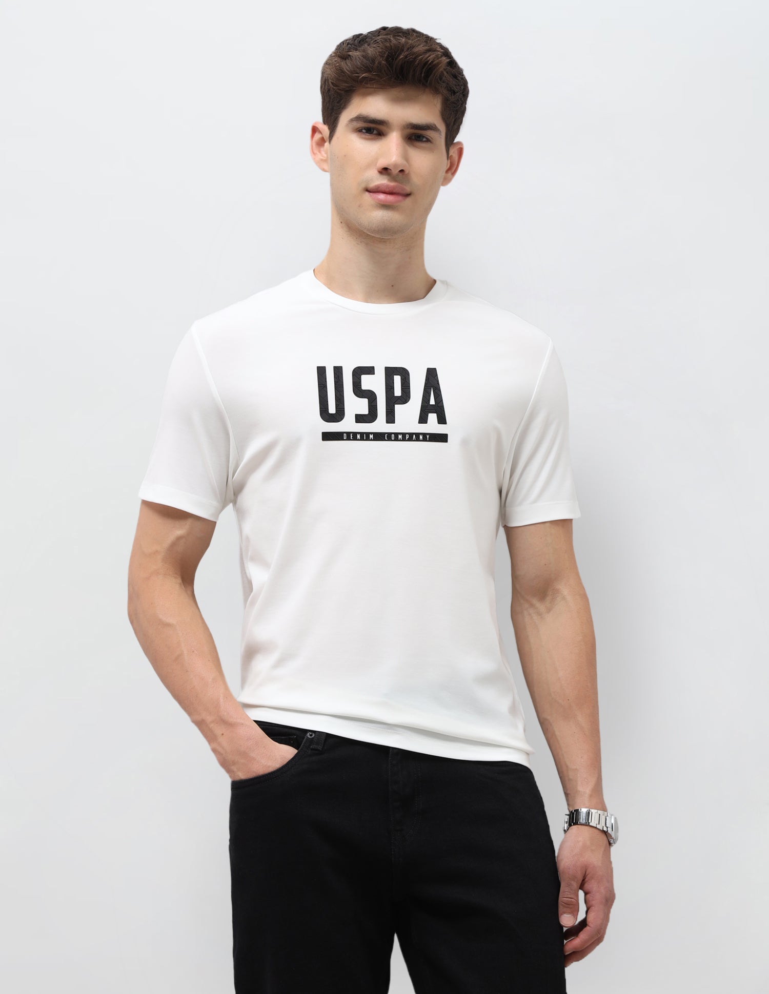 Brand Printed Slim Fit T-Shirt