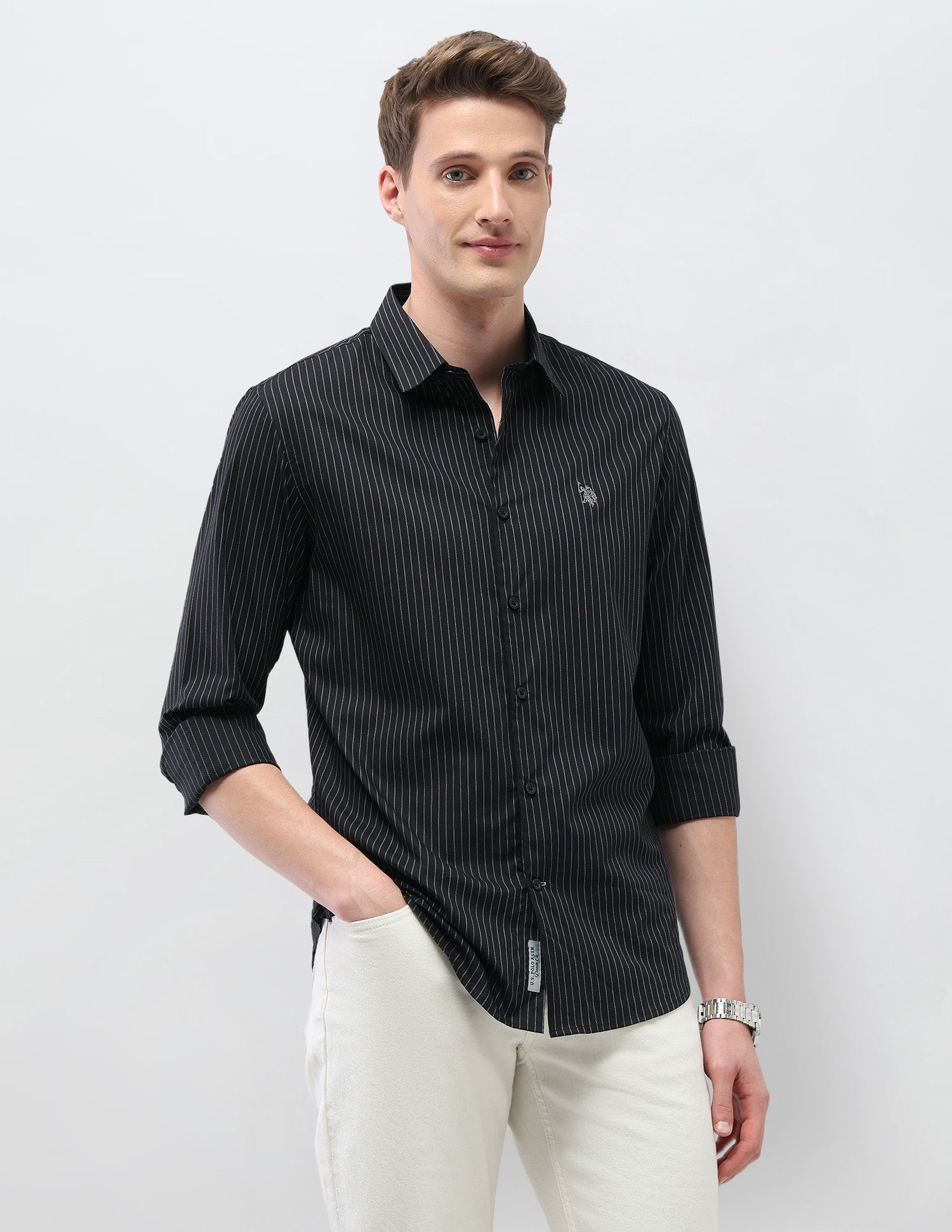 Black & Gold Regular Fit Shirt Black - U.S. Polo Assn. India | Large