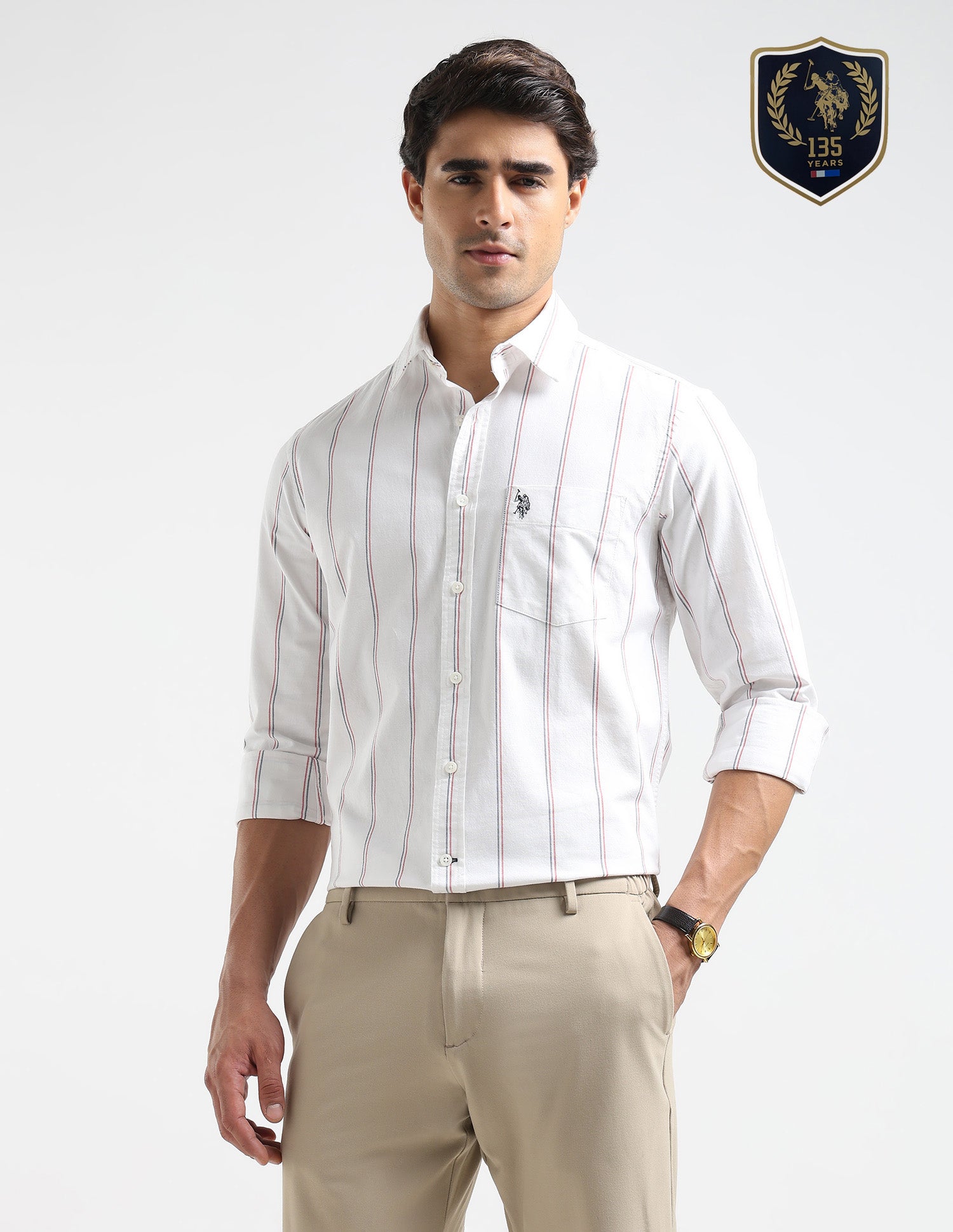 Vertical Striped Oxford Shirt