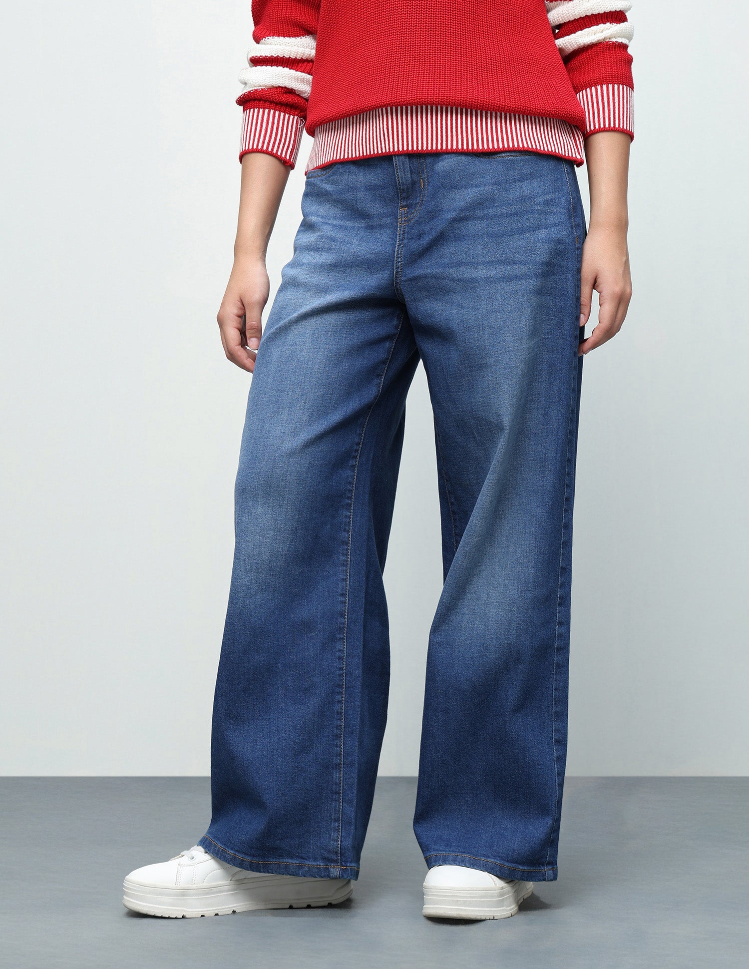 Baggy Fit Blue Jeans Dark Blue - U.S. Polo Assn. India | Large