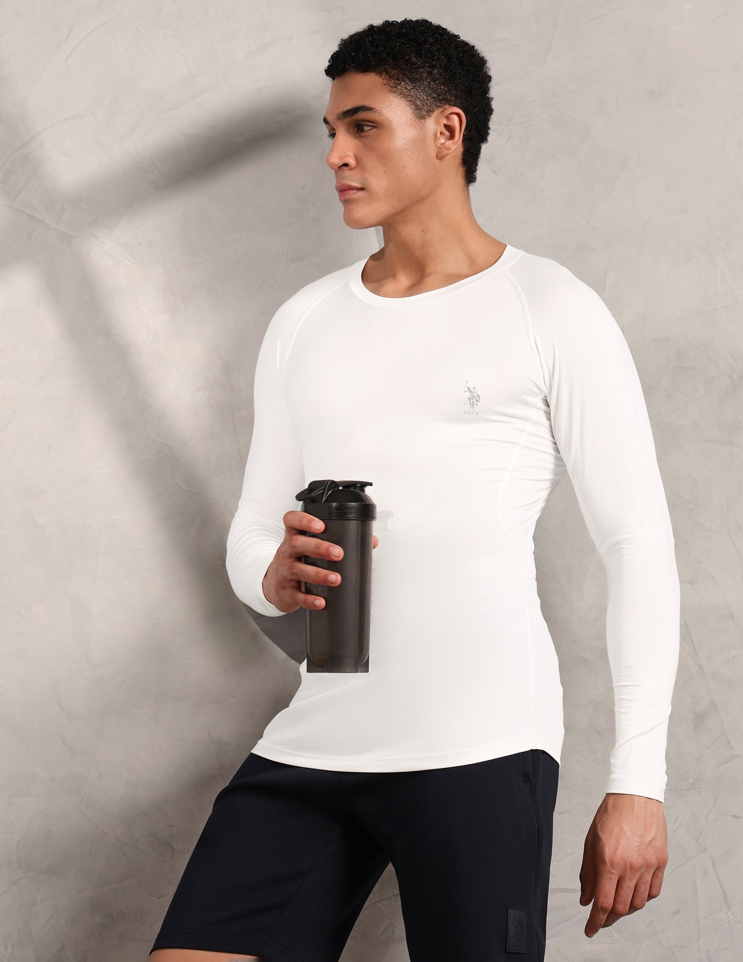 Essential Sports RV003 Compression T-Shirt White - U.S. Polo Assn. India | Large
