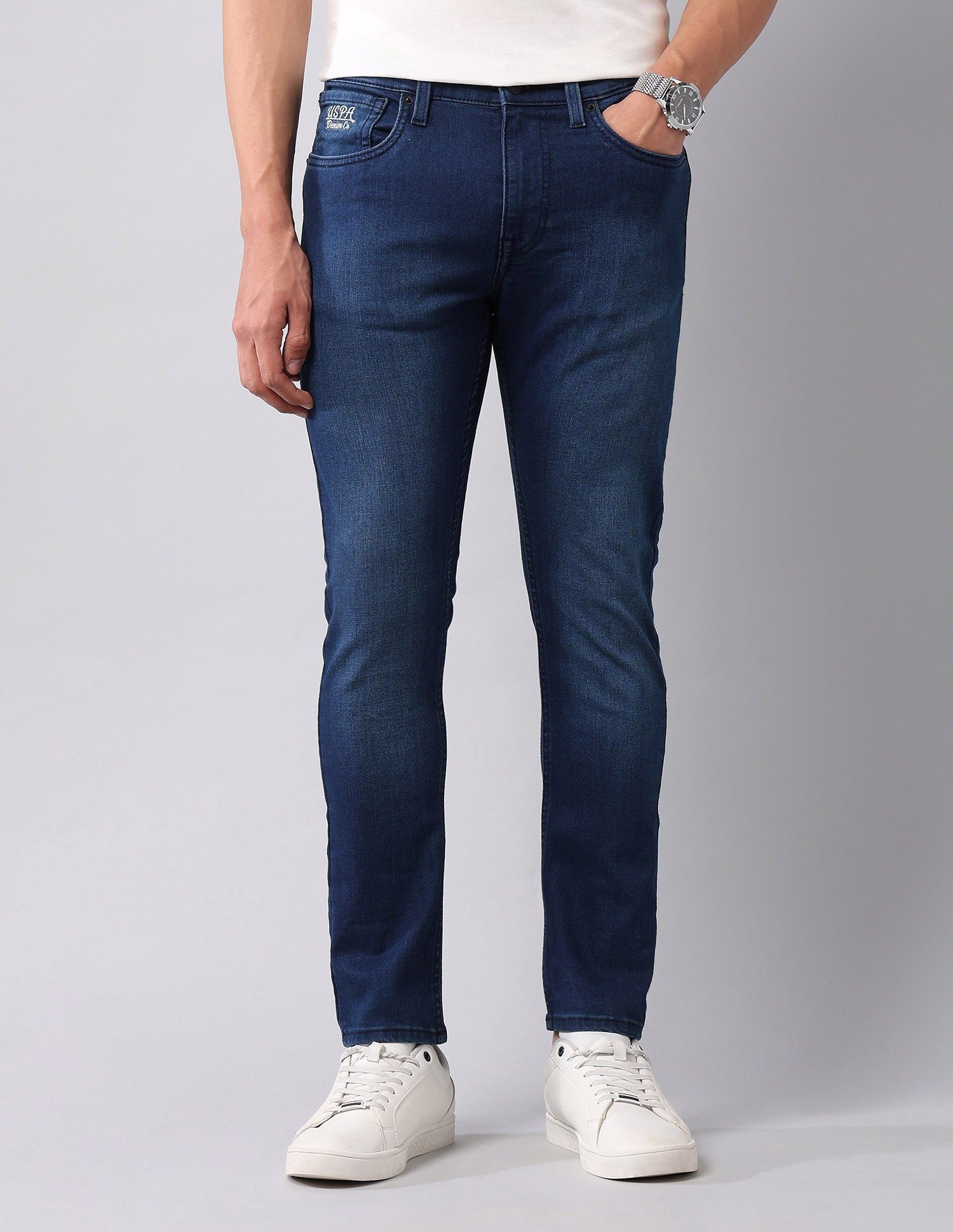 Henry Tapered Fit Blue Jeans Blue - U.S. Polo Assn. India | Large