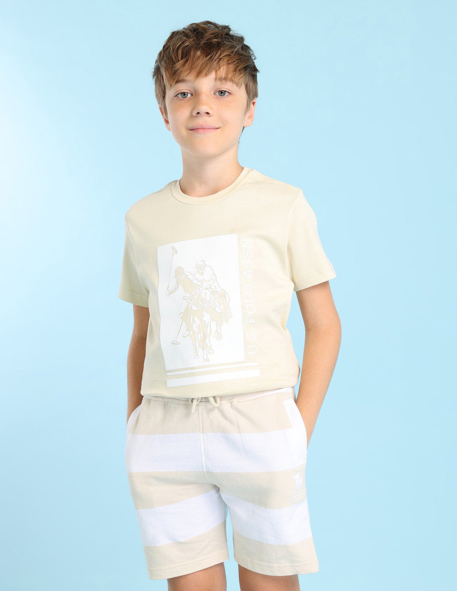 Boys Brand Printed Regular Fit T-Shirt