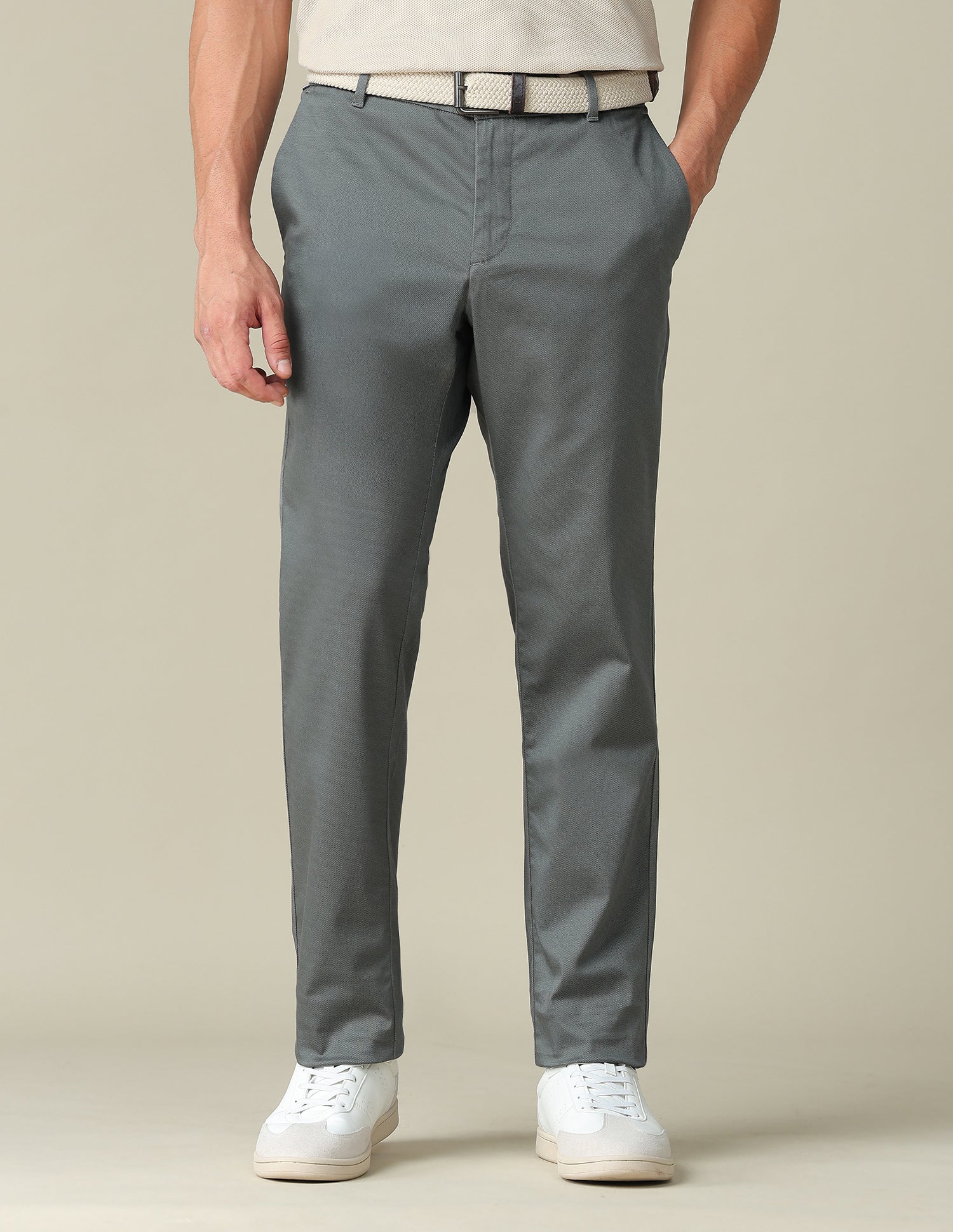 Mid Rise Riley Straight Fit Trousers