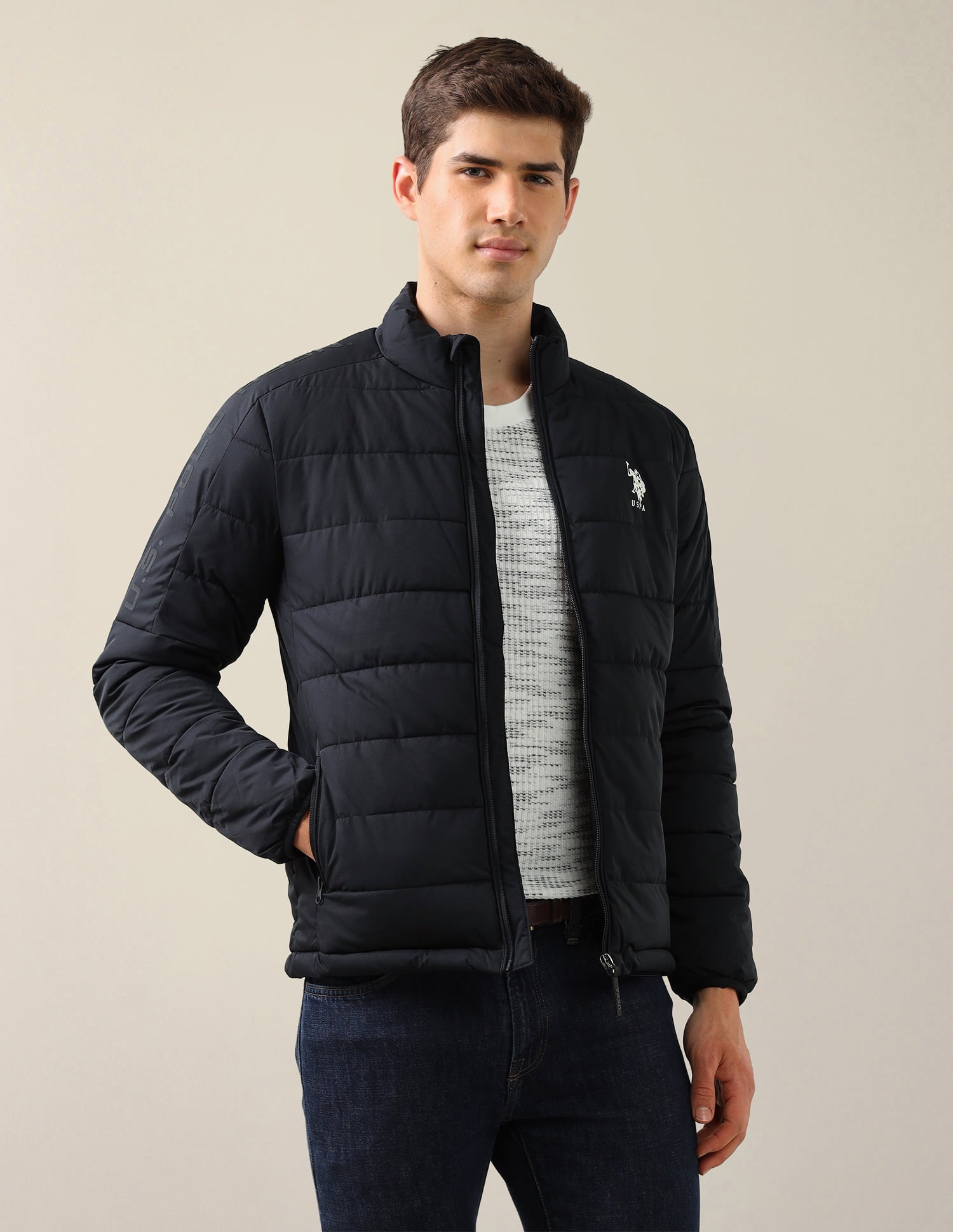 UDJCK1190 Navy Mens Jackets Navy - U.S. Polo Assn. India | Large