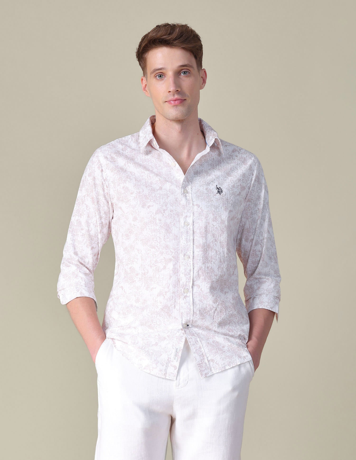 Floral Printed Tailored Fit Shirt