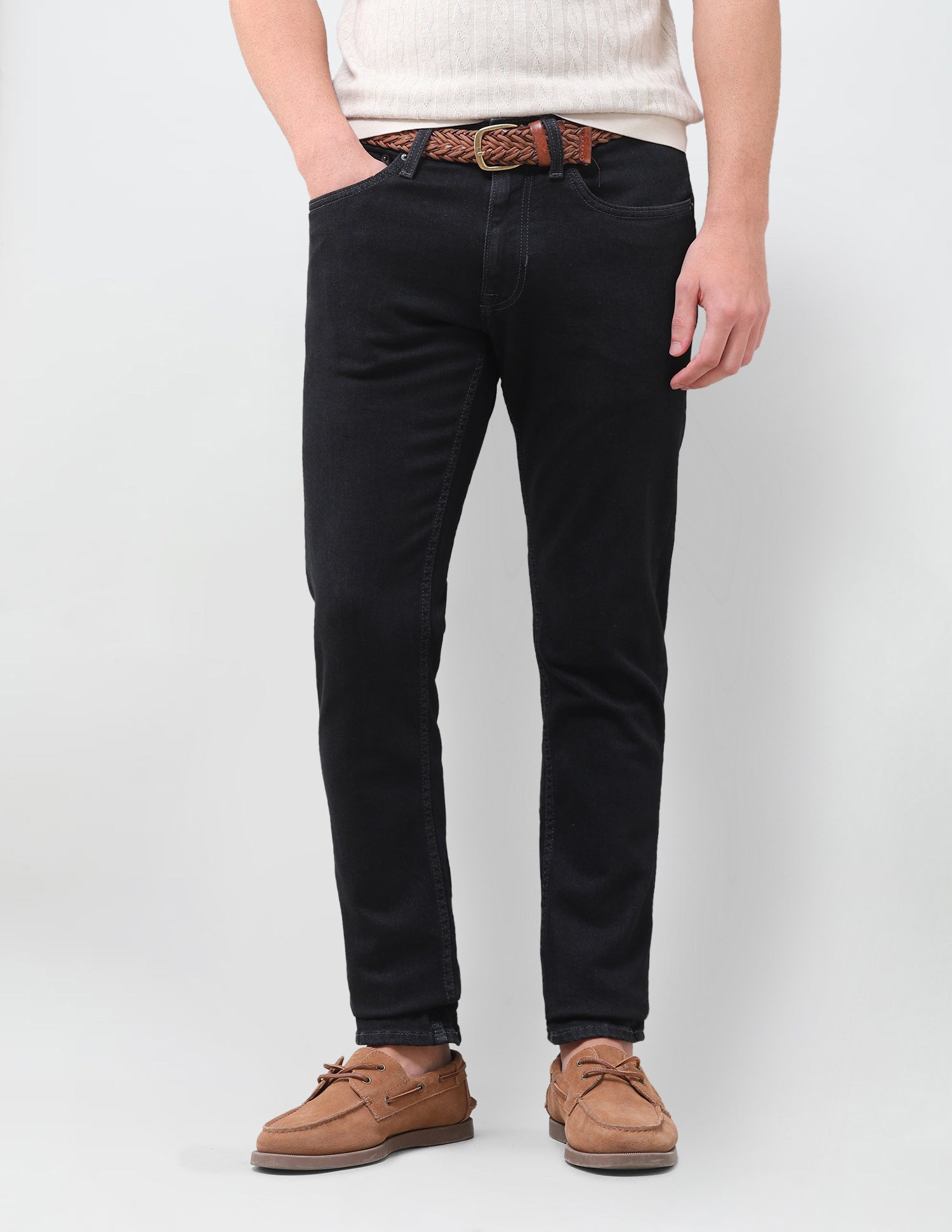 Brandon Slim-Tapered Fit Black Jeans Black - U.S. Polo Assn. India | Large