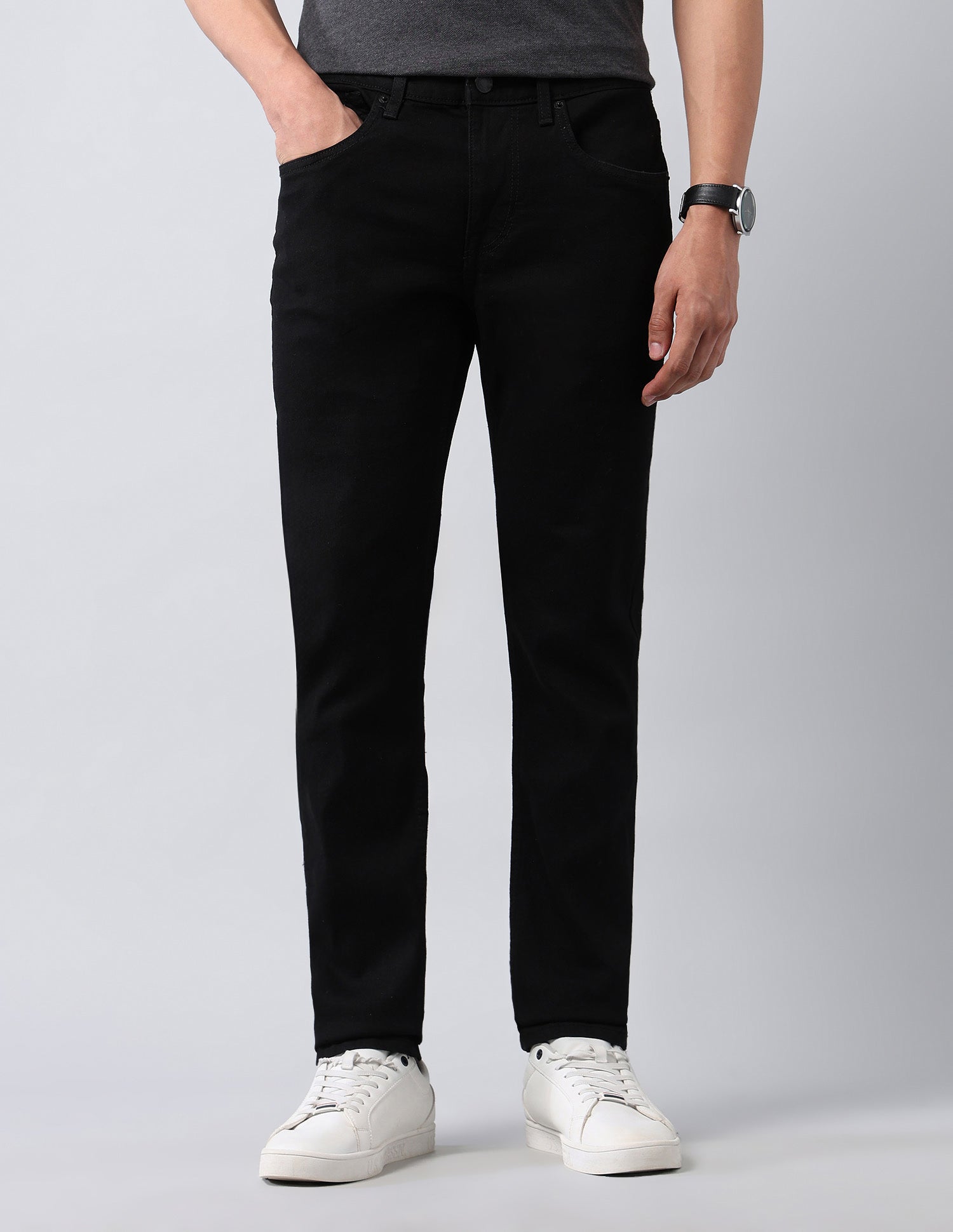 Brandon Slim Tapered Fit Black Jeans