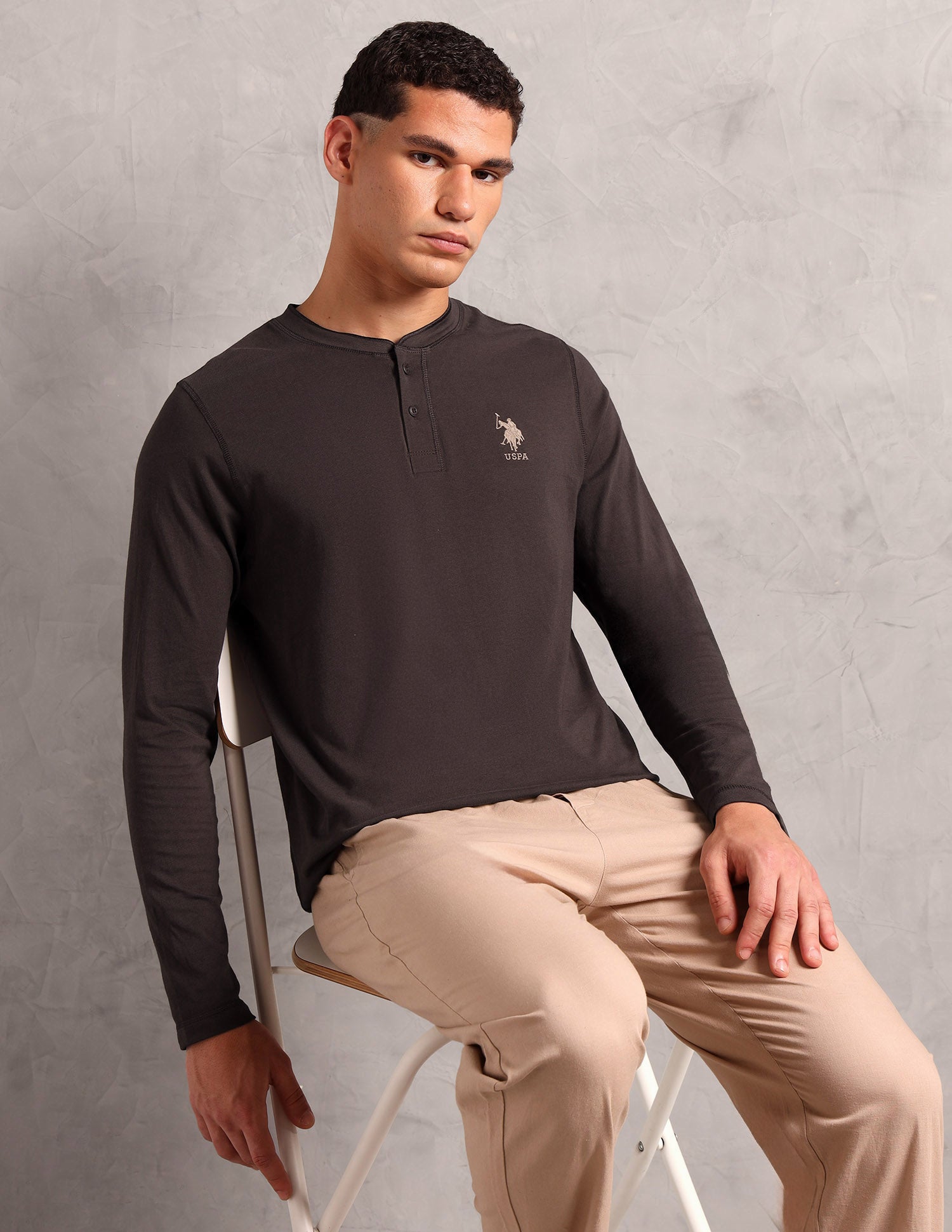 Pure Cotton I694 Lounge Henley T-Shirt - Pack Of 1