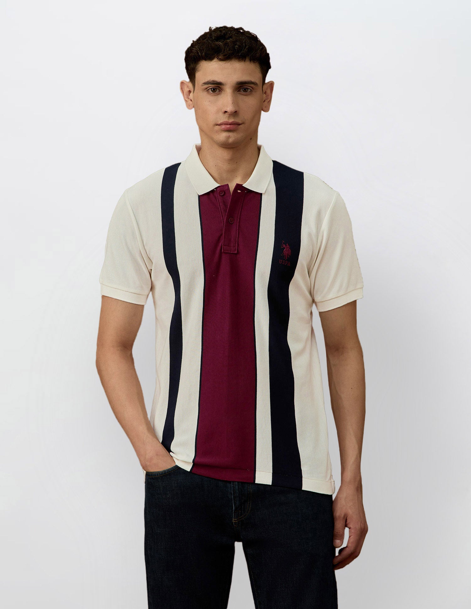 Colorblocked Varsity Theatre Polo Shirt
