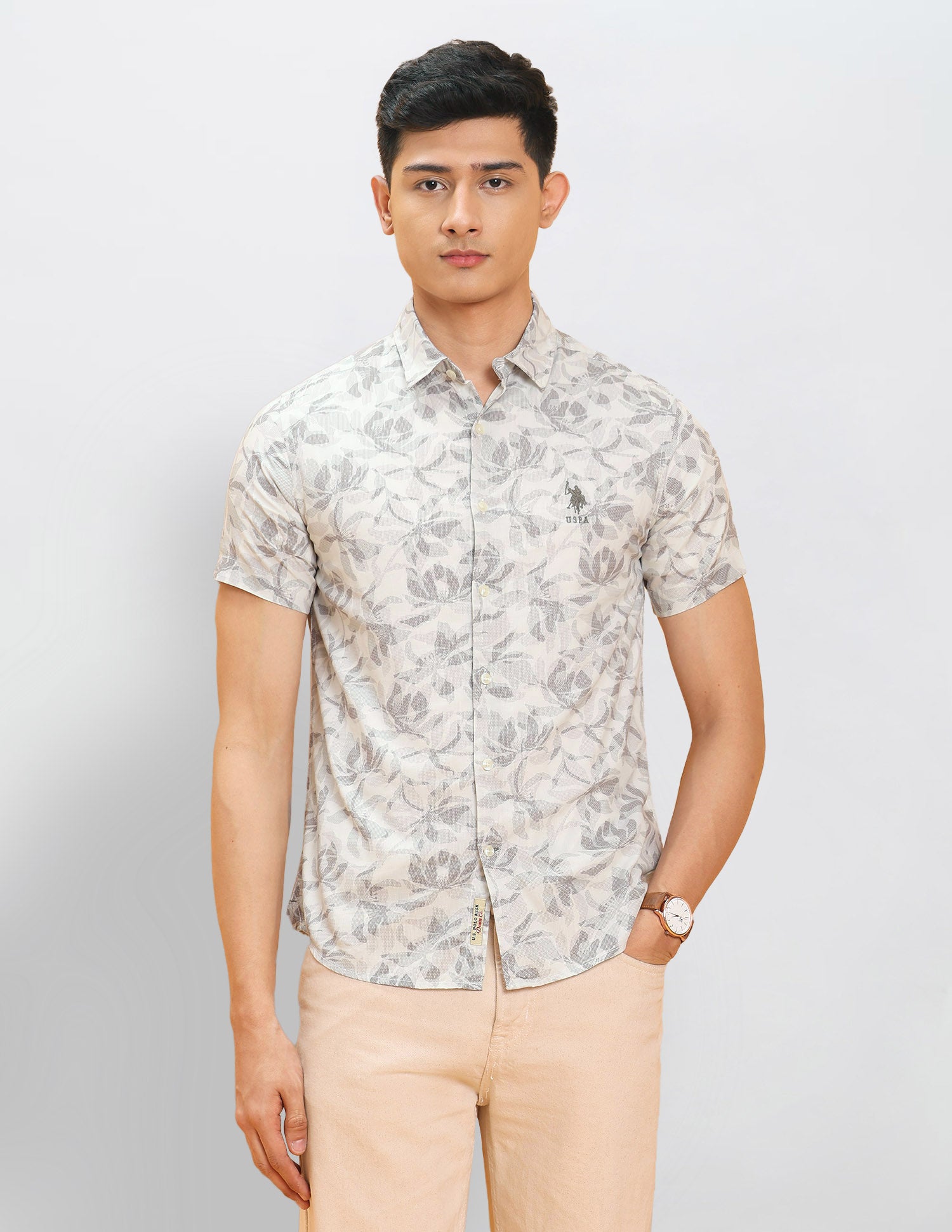 Floral Printed Slim Fit Shirt