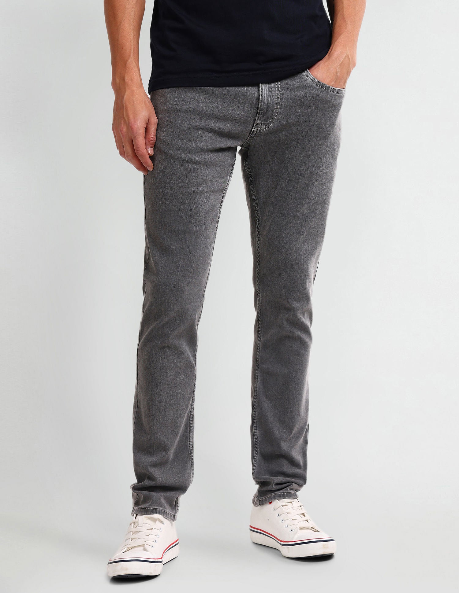 Brandon Slim Tapered Grey Jeans Grey - U.S. Polo Assn. India | Large